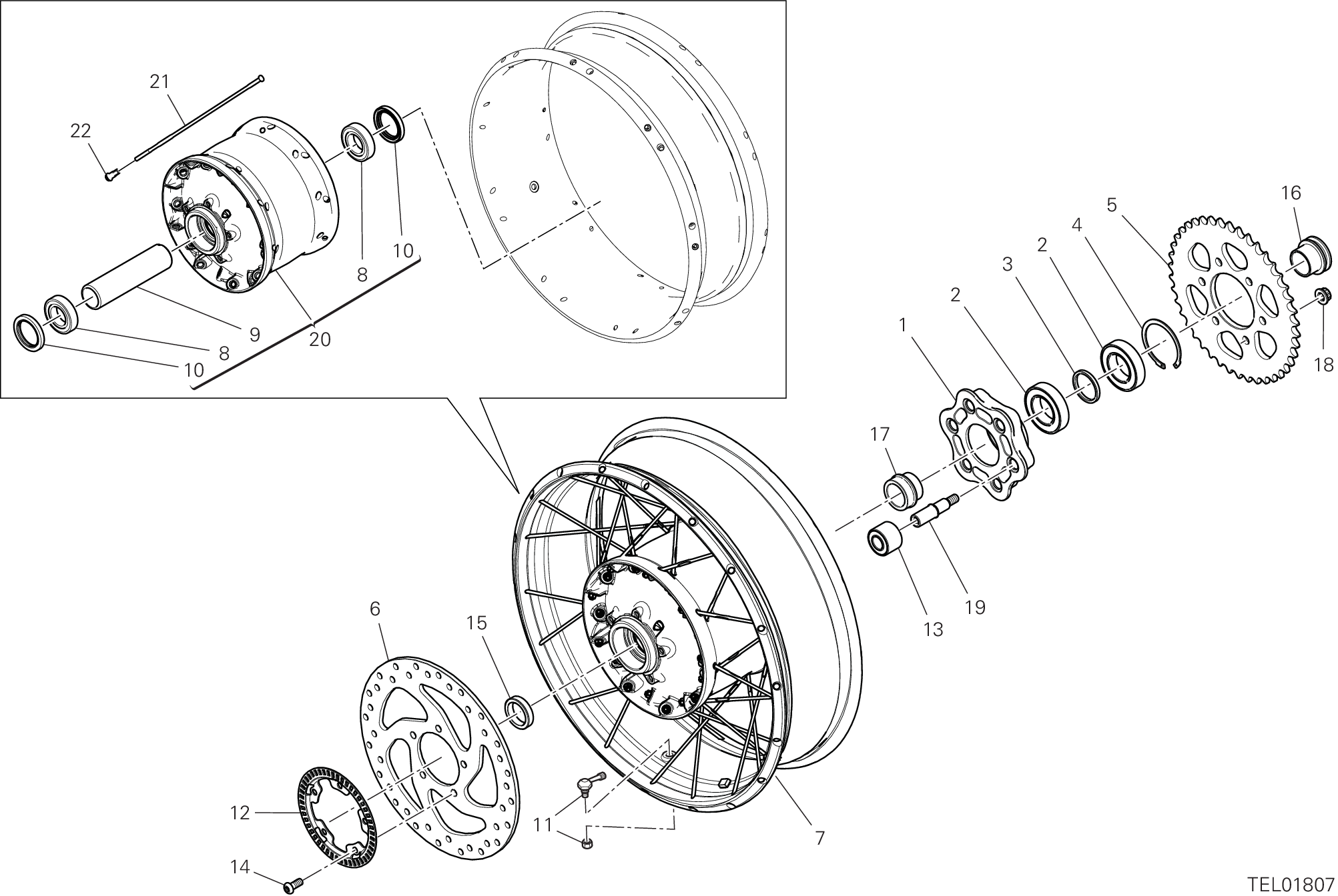 Roue arrière