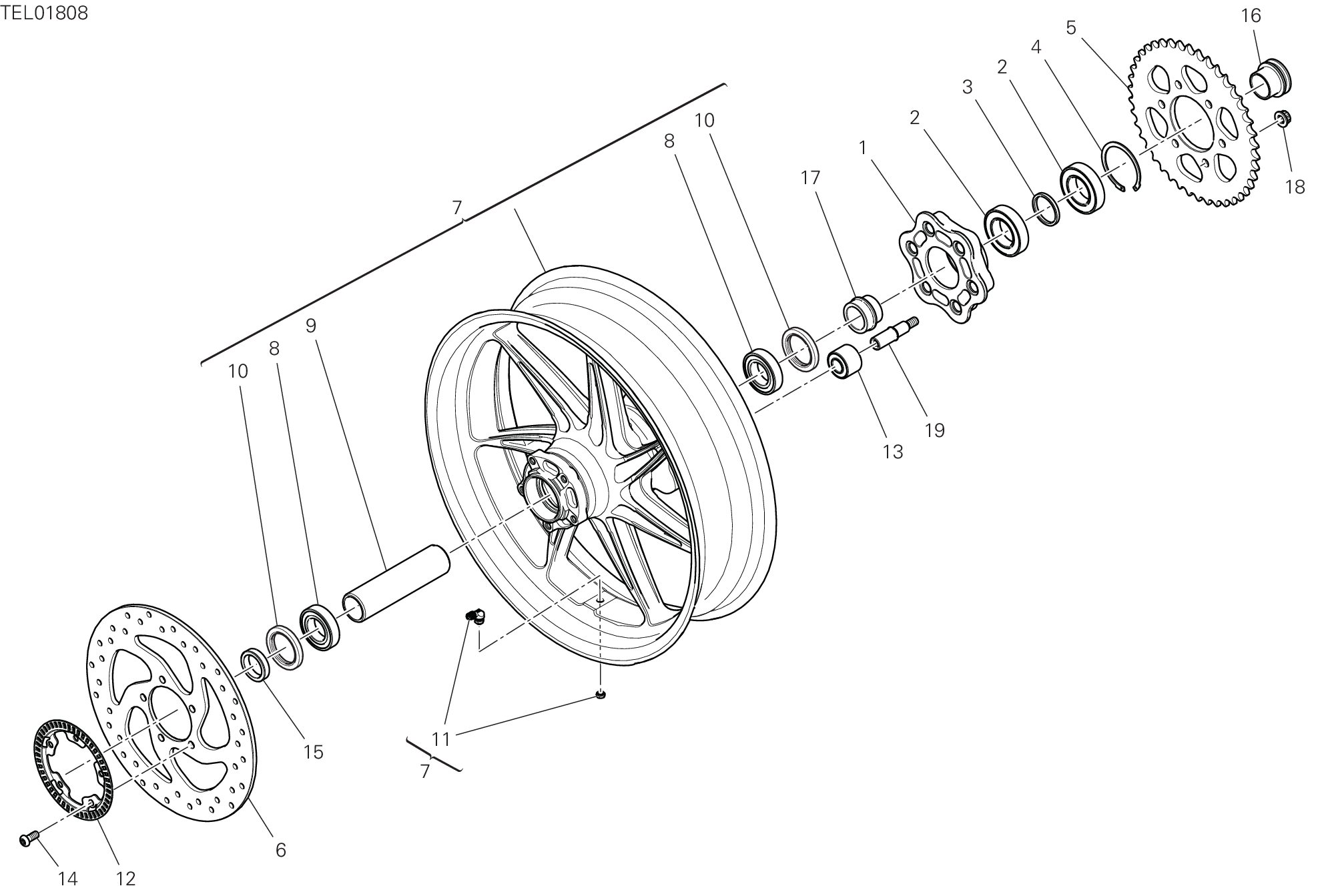 Roue arrière