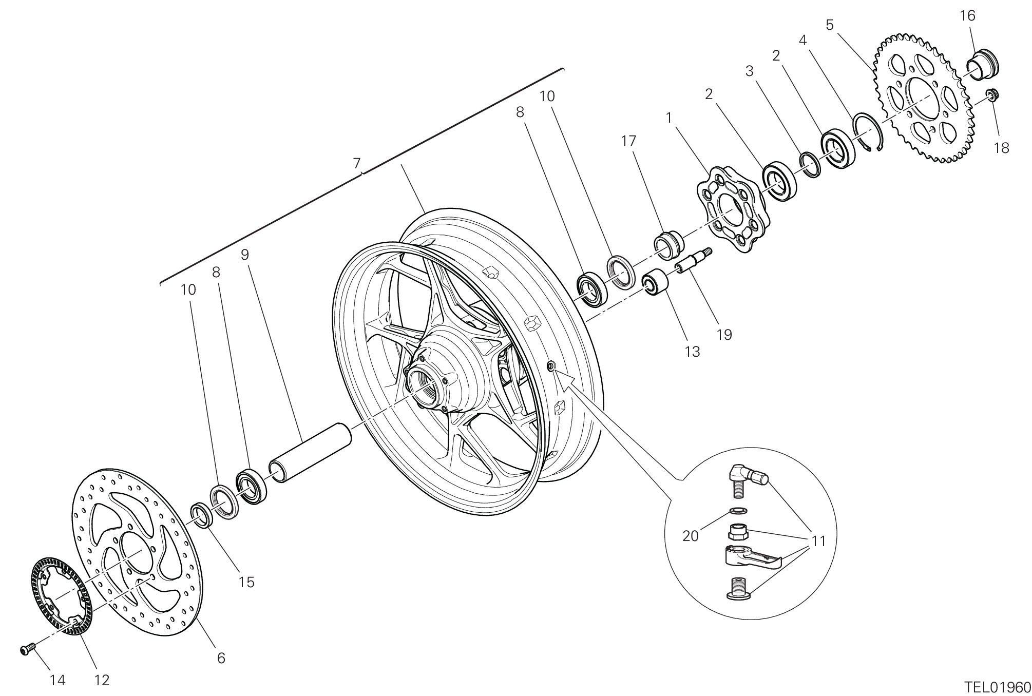 Roue arrière