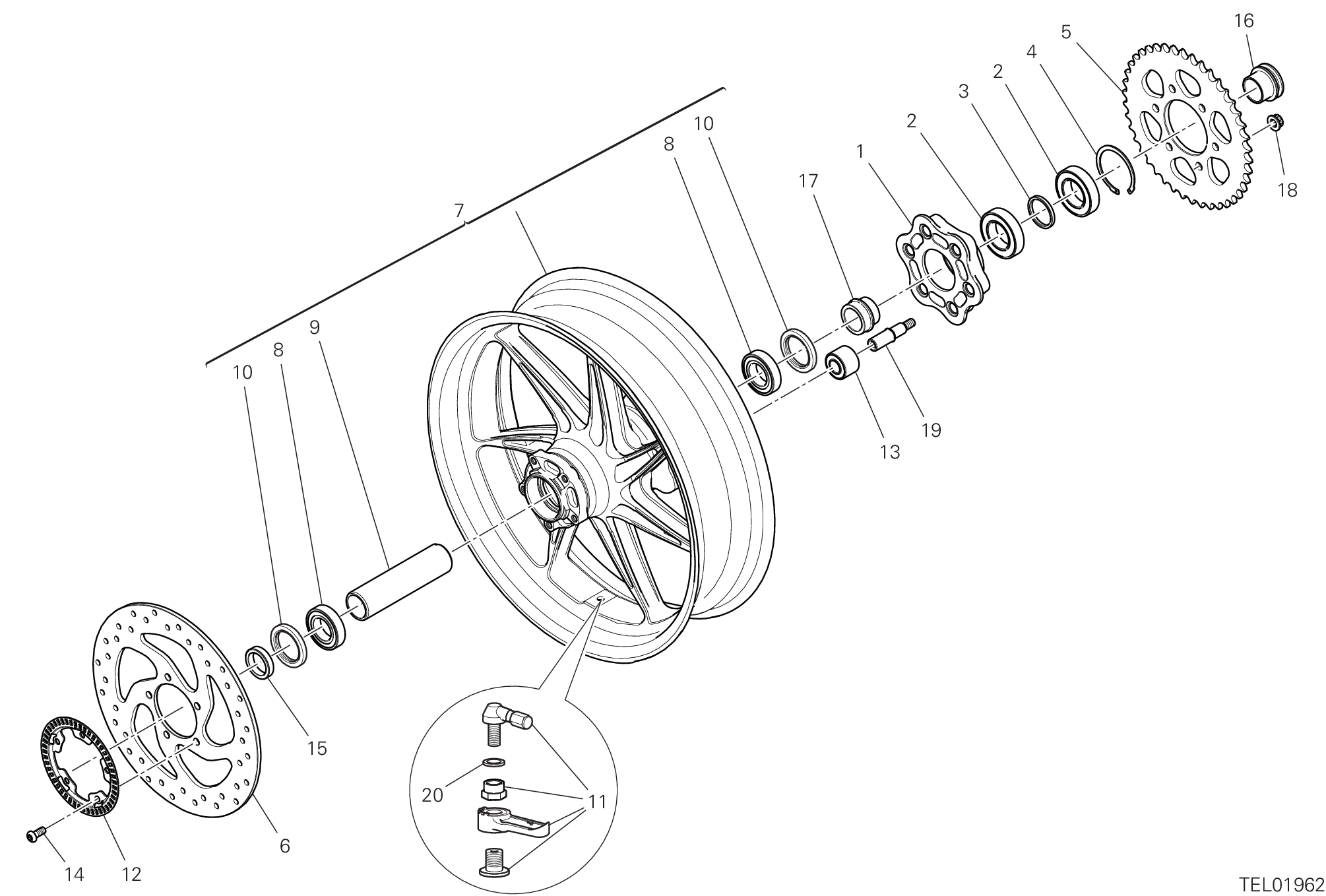 Roue arrière