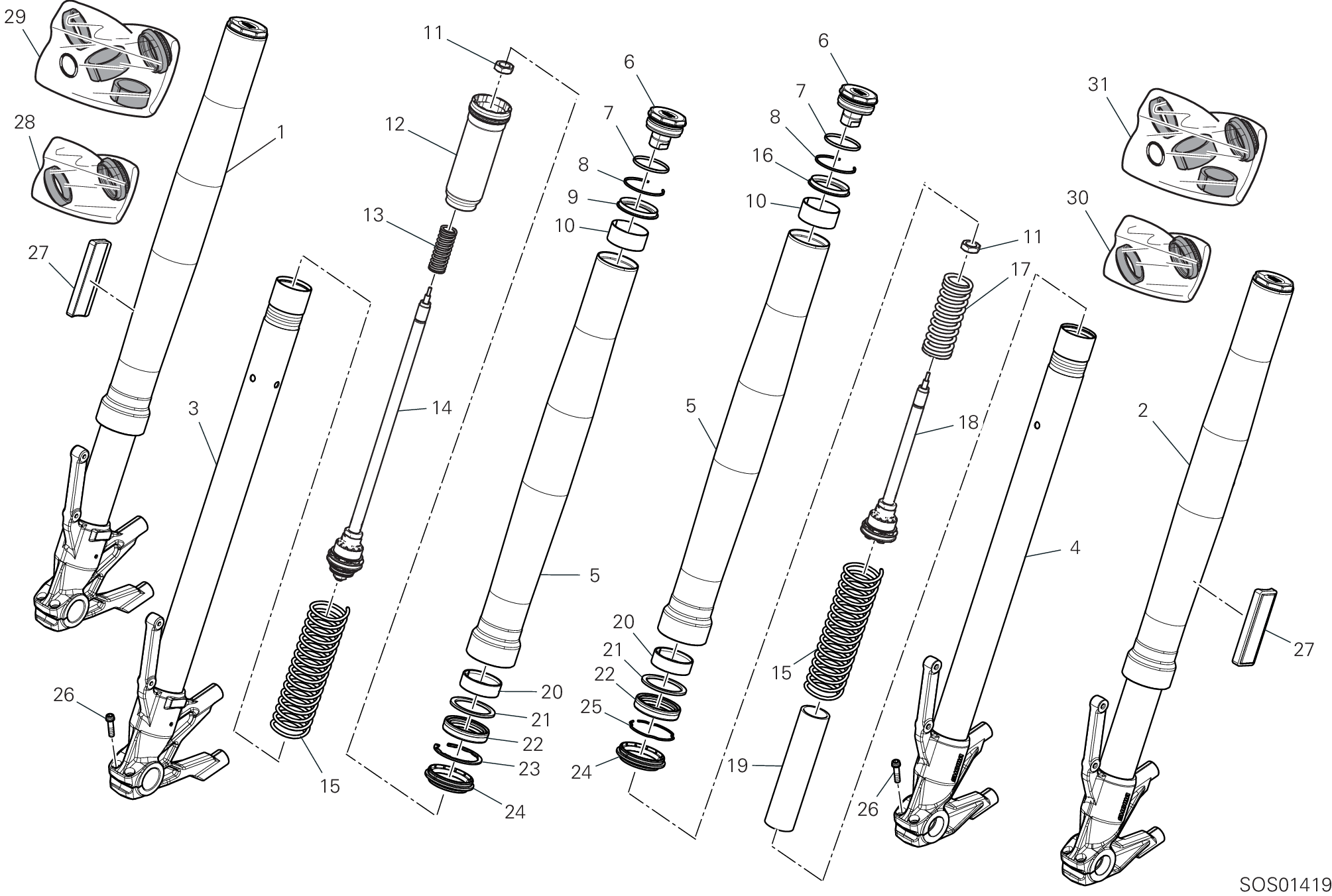 Fourche avant