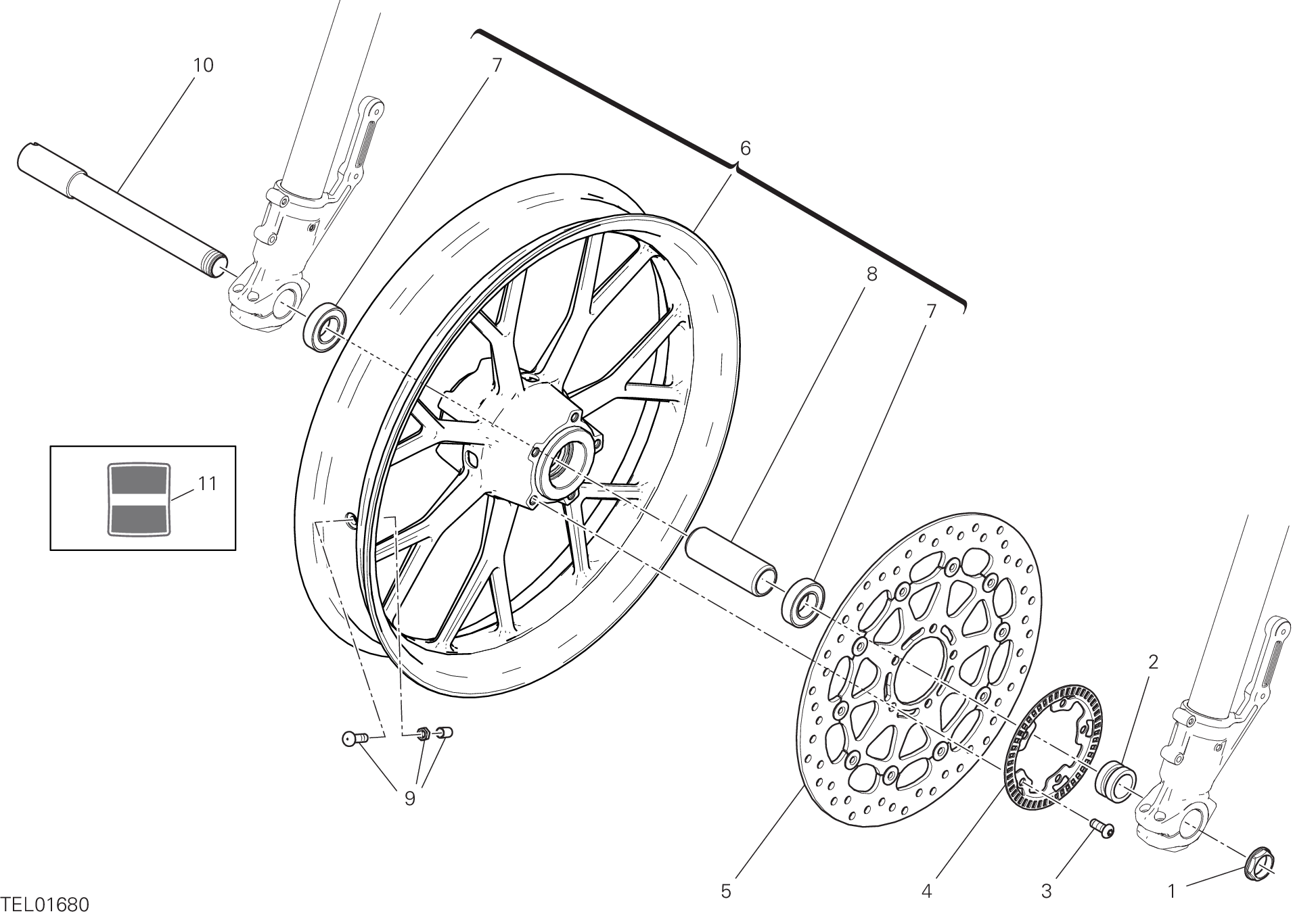 Roue avant