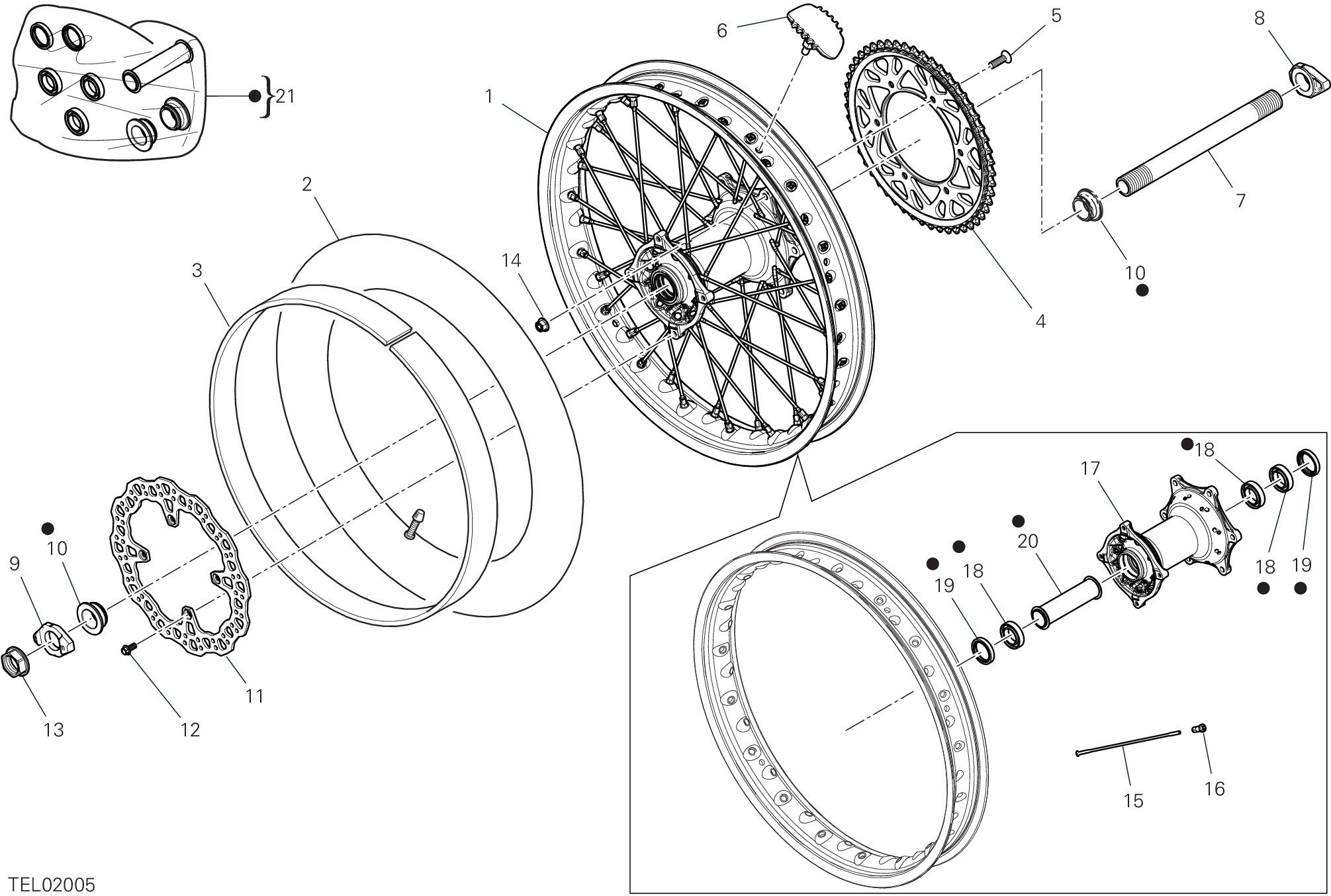 Roue arrière