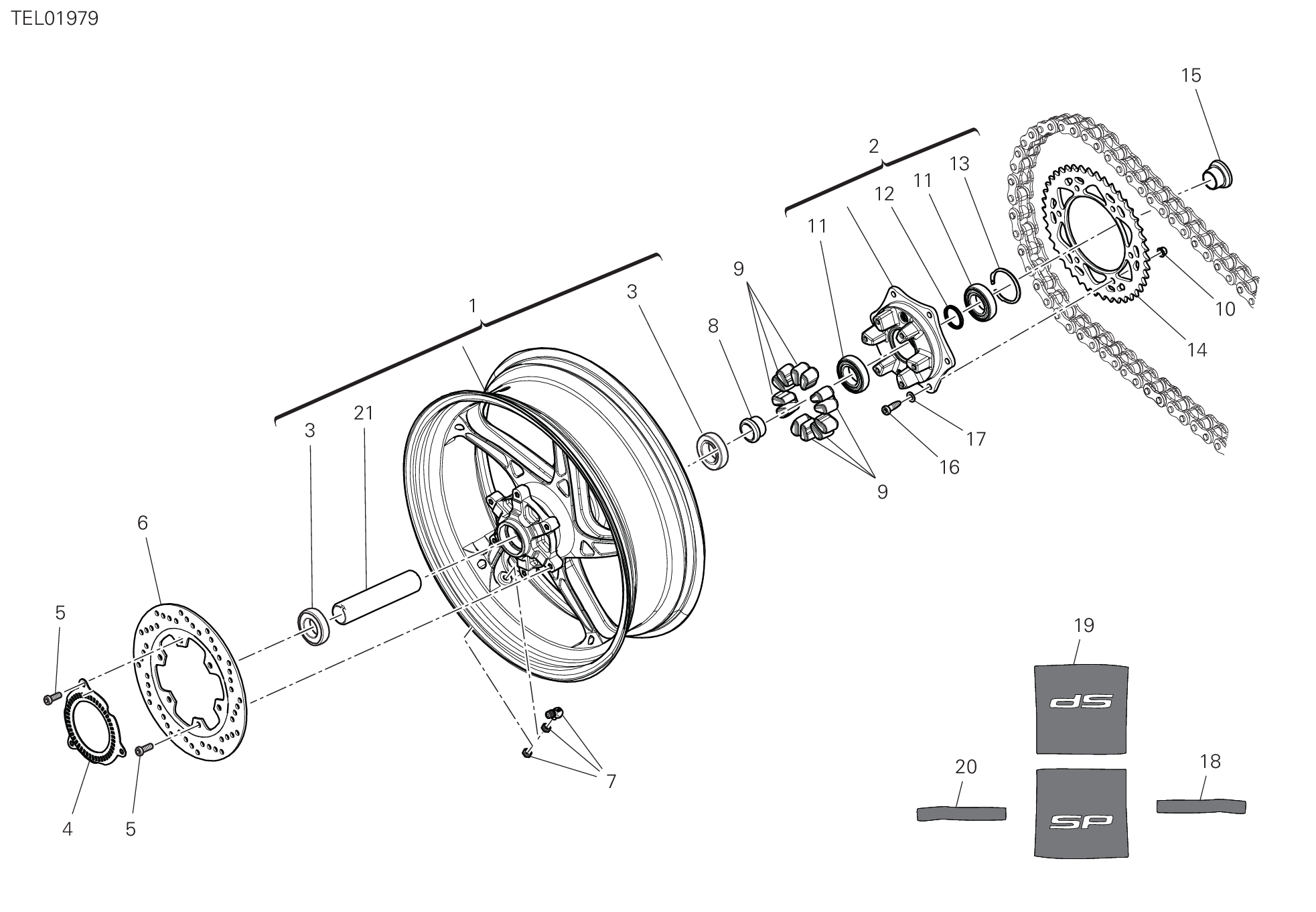 Roue arrière