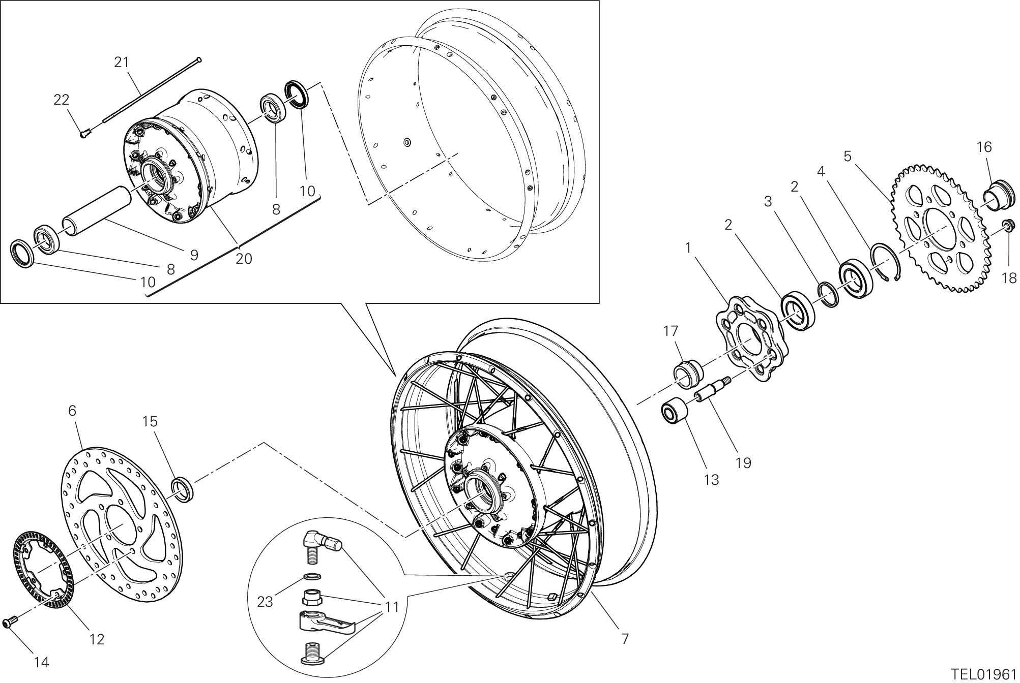 Roue arrière