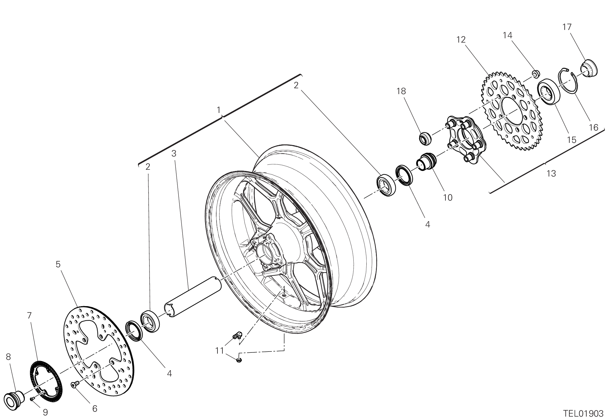 Roue arrière