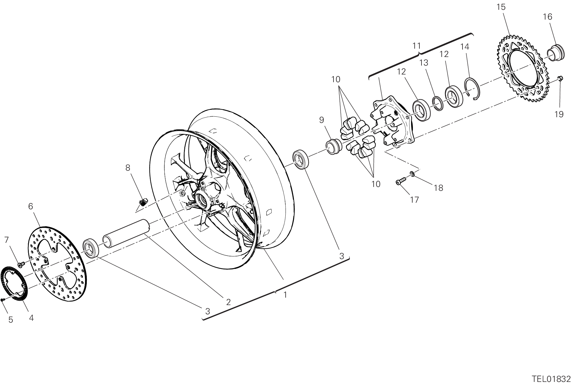 Roue arrière