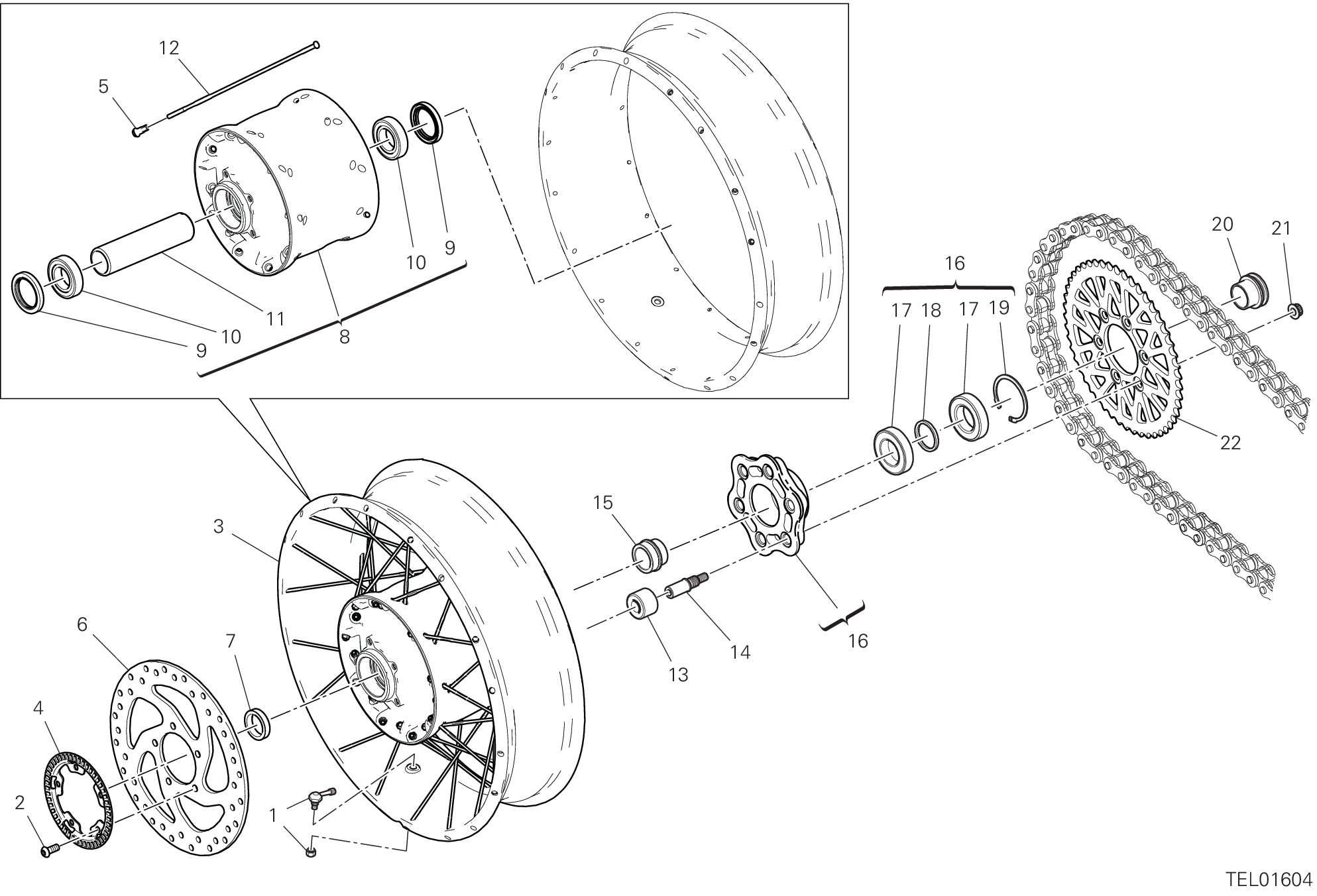 Roue arrière