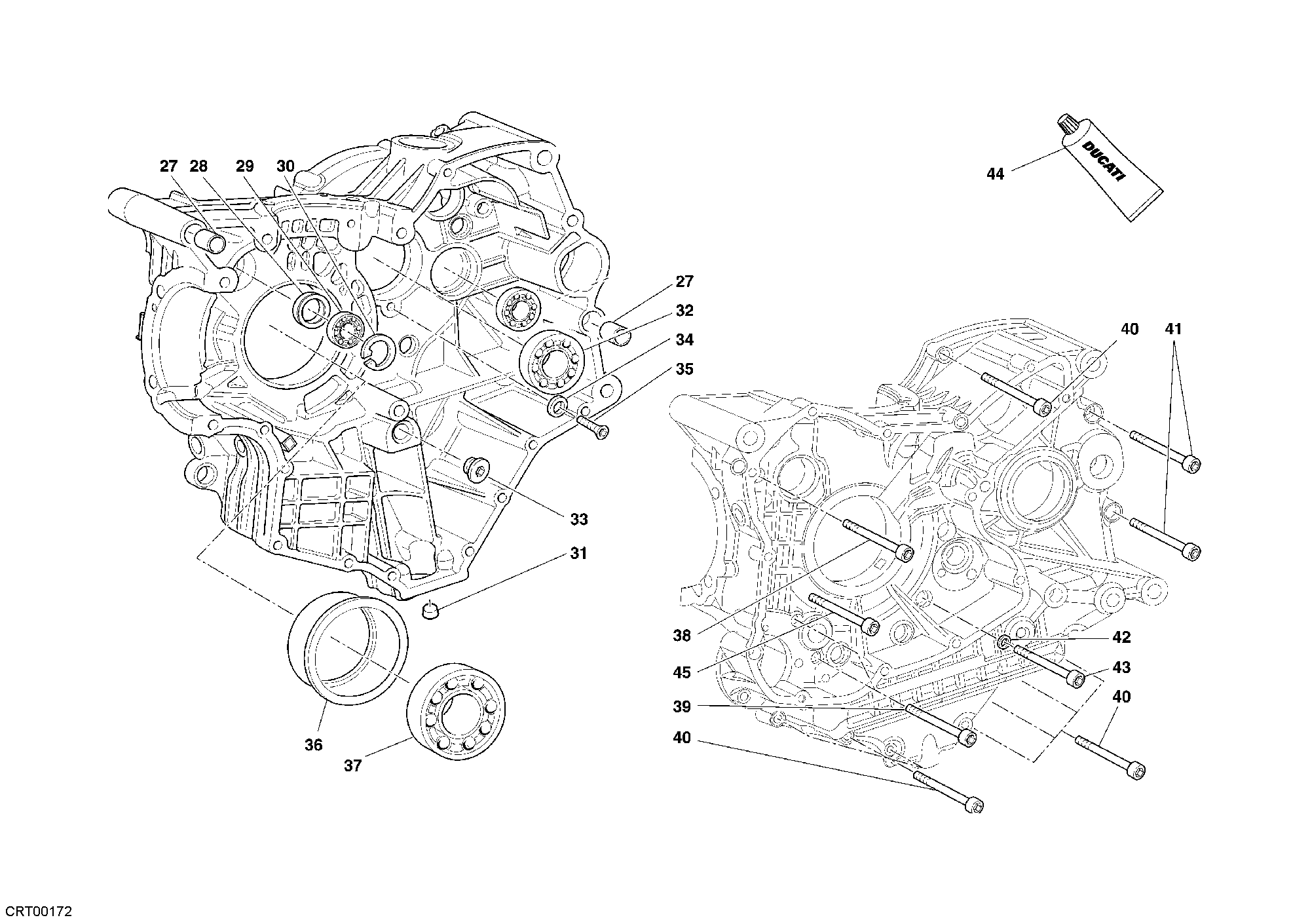 Roulements carter moteur