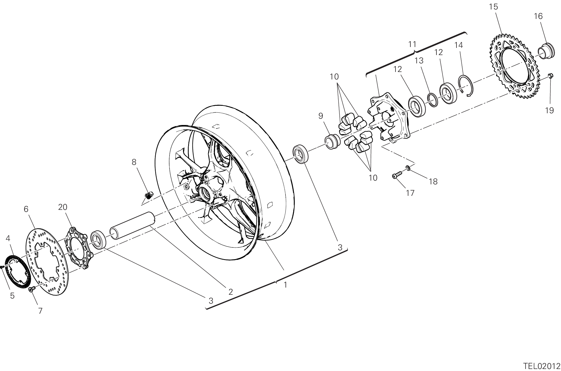 Roue arrière