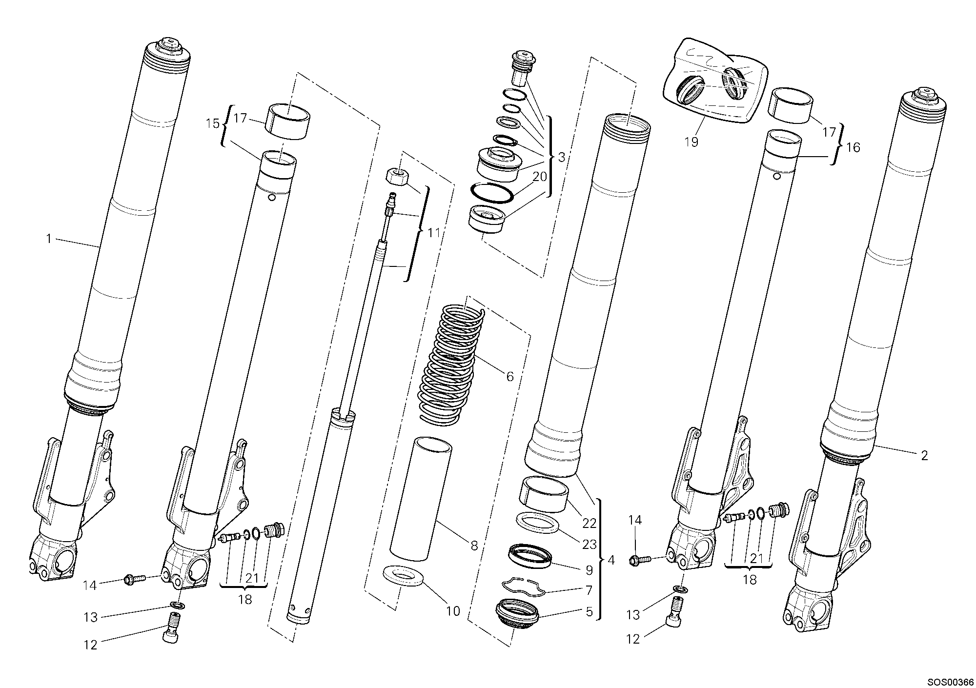 Fourche avant