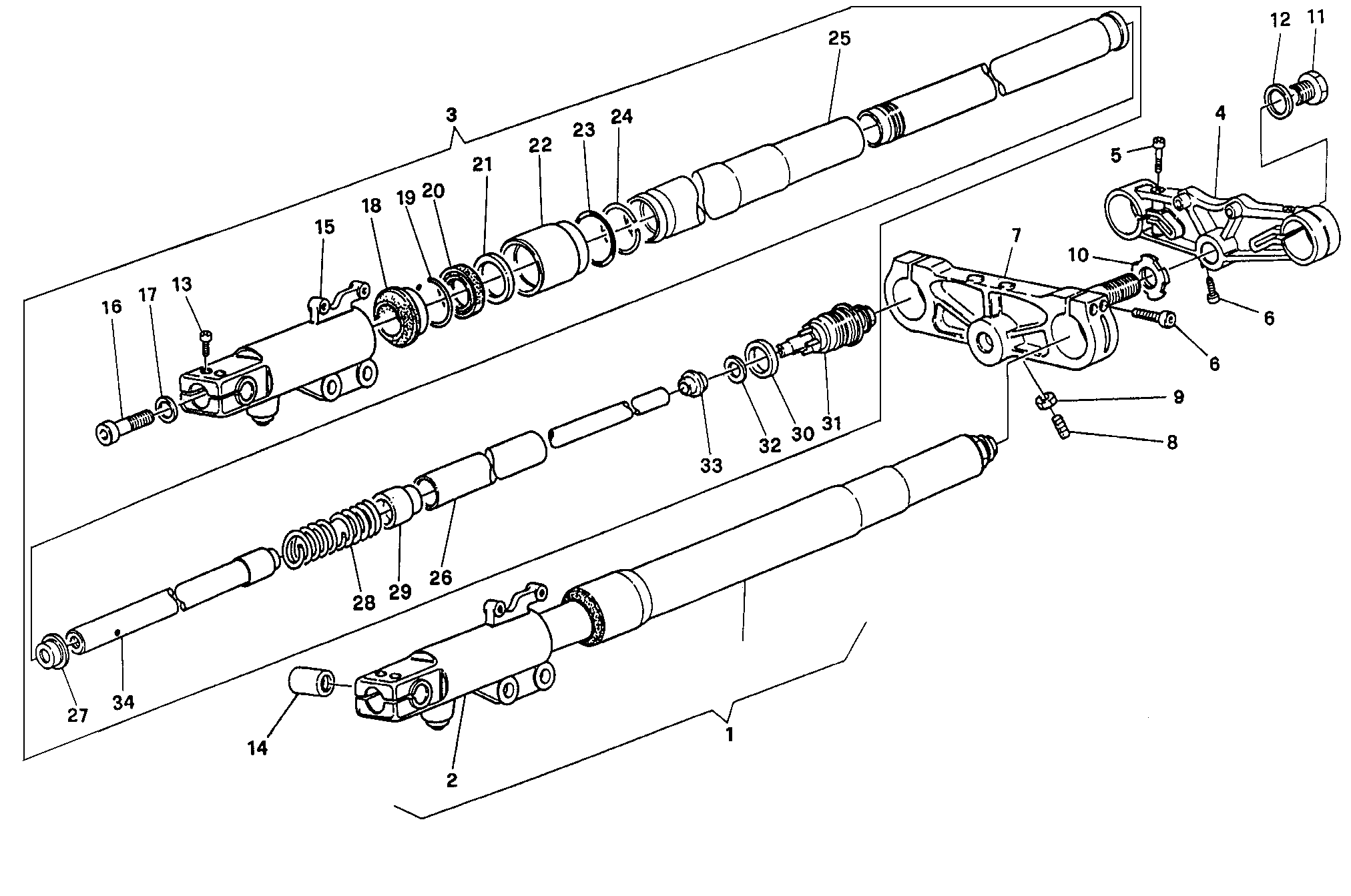 Fourche avant reglable
