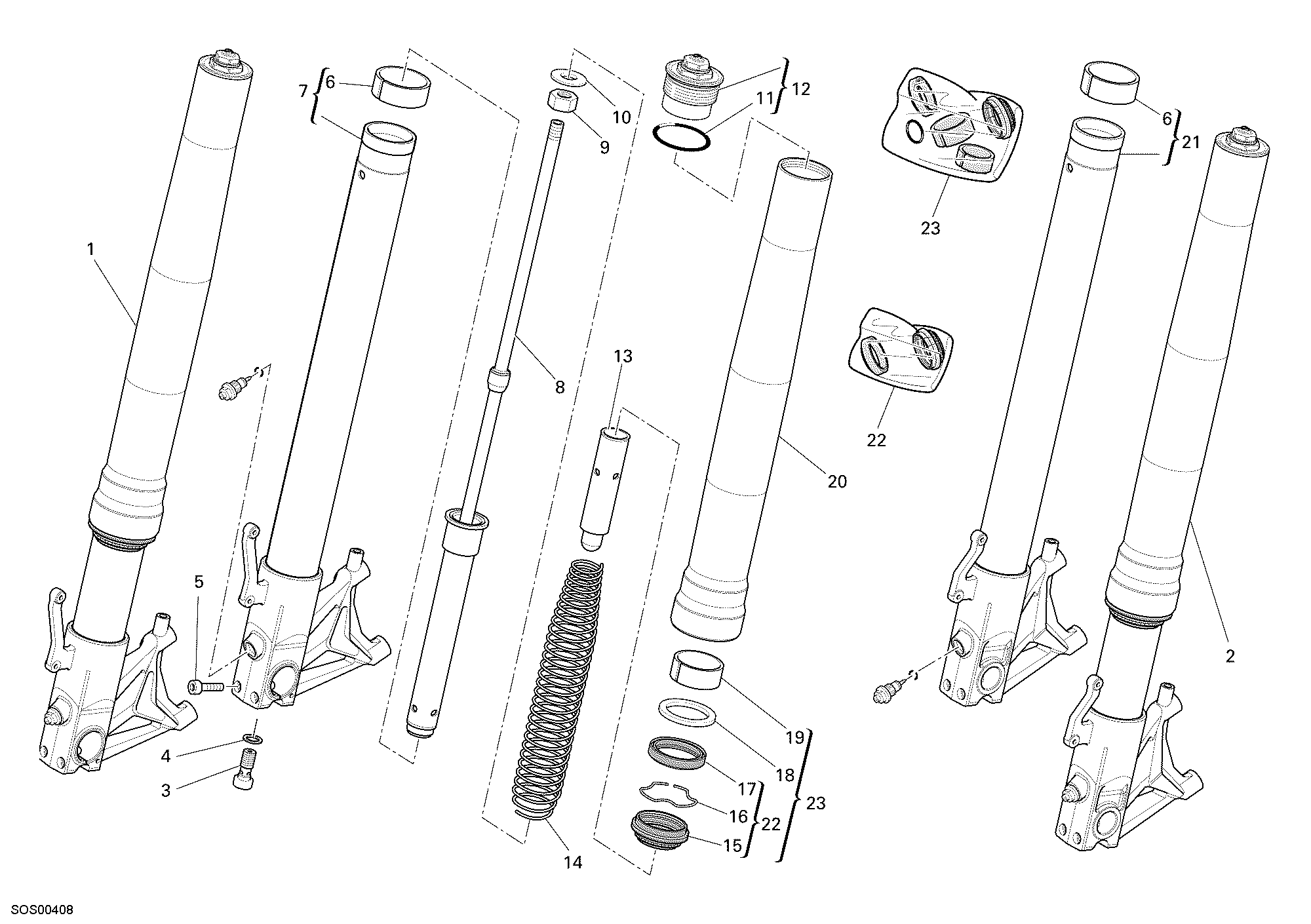 Fourche avant