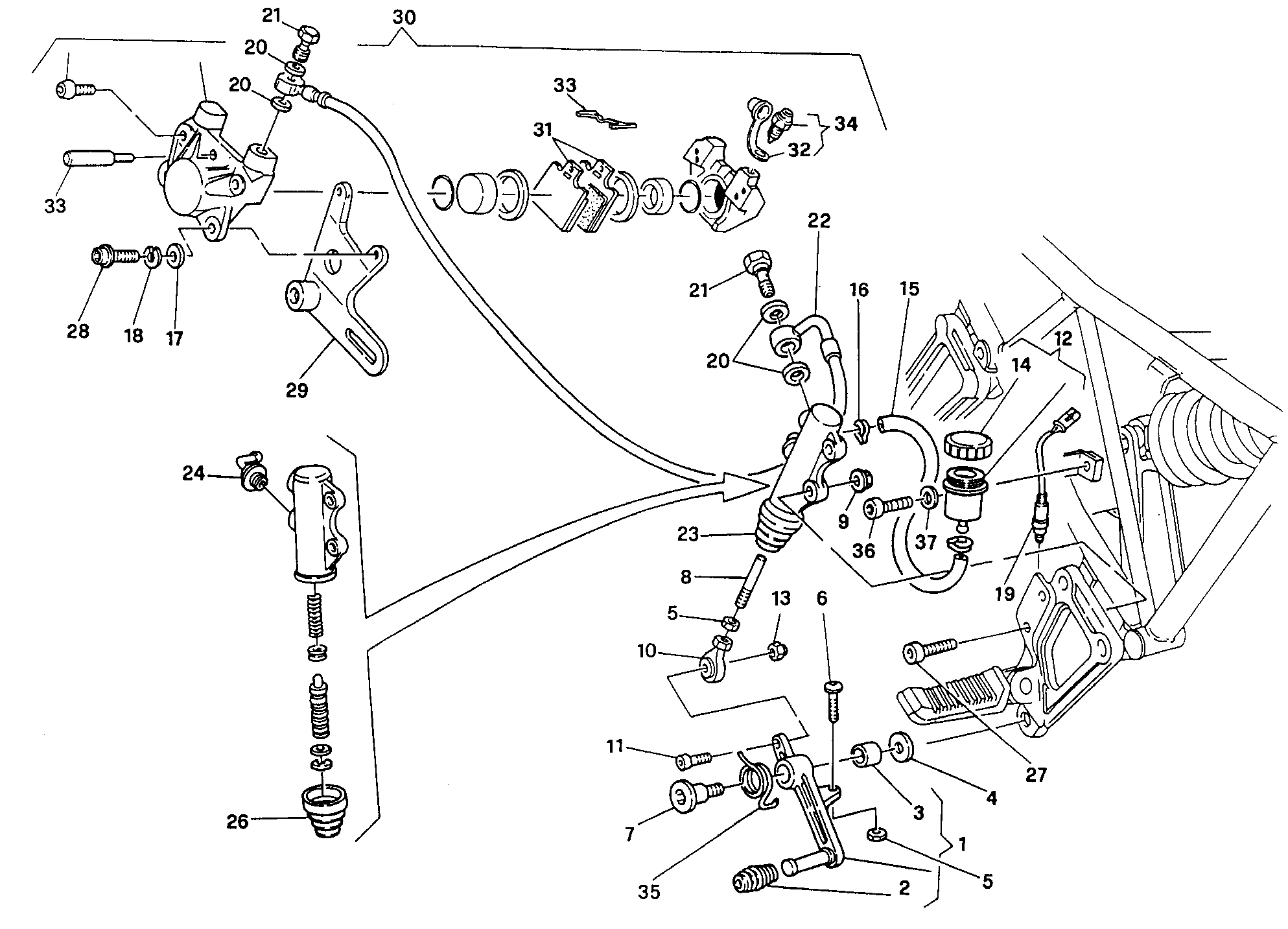Systeme de frein arrière M 002306-016055