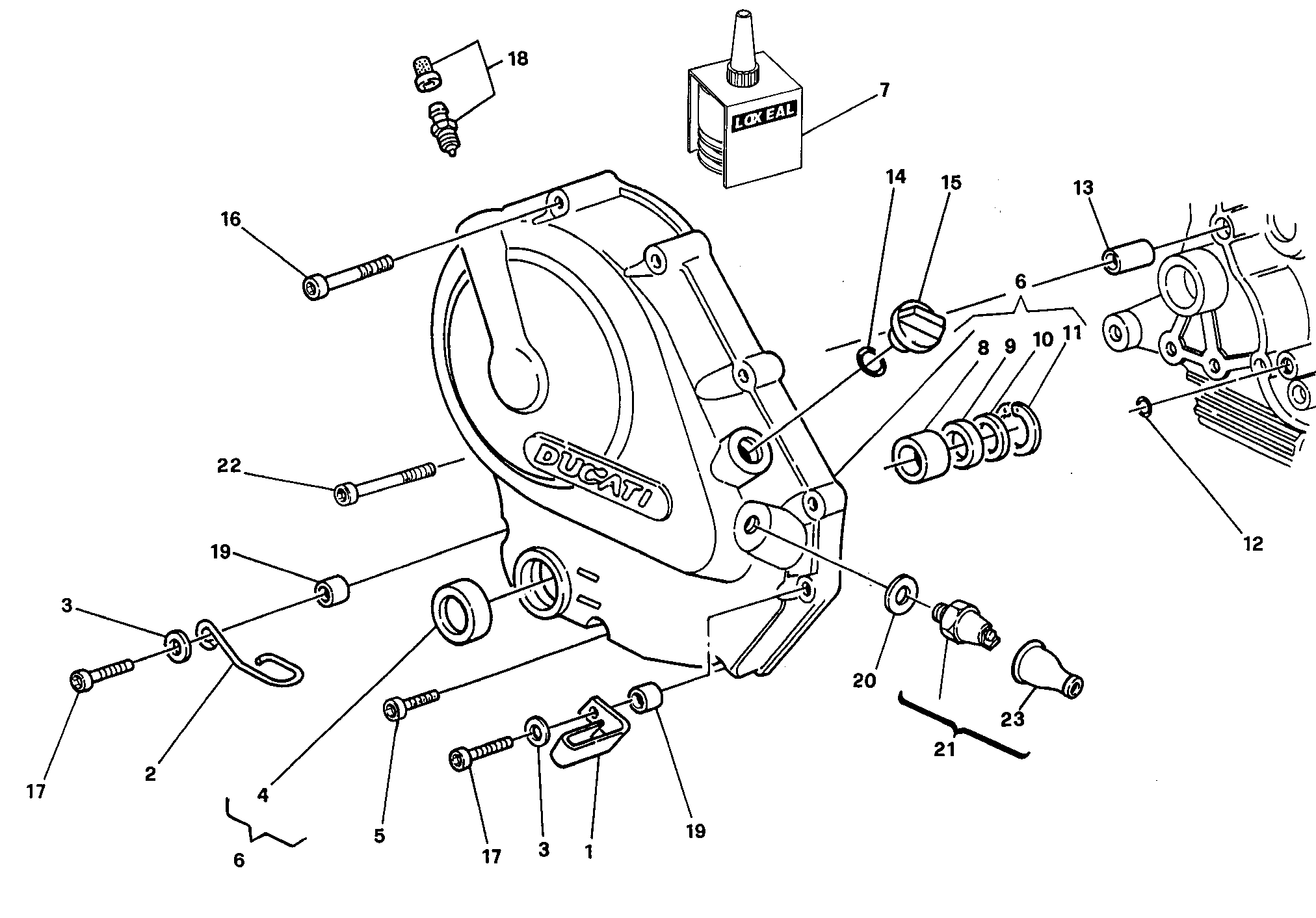 Couvercle embrayage dmm 001275>