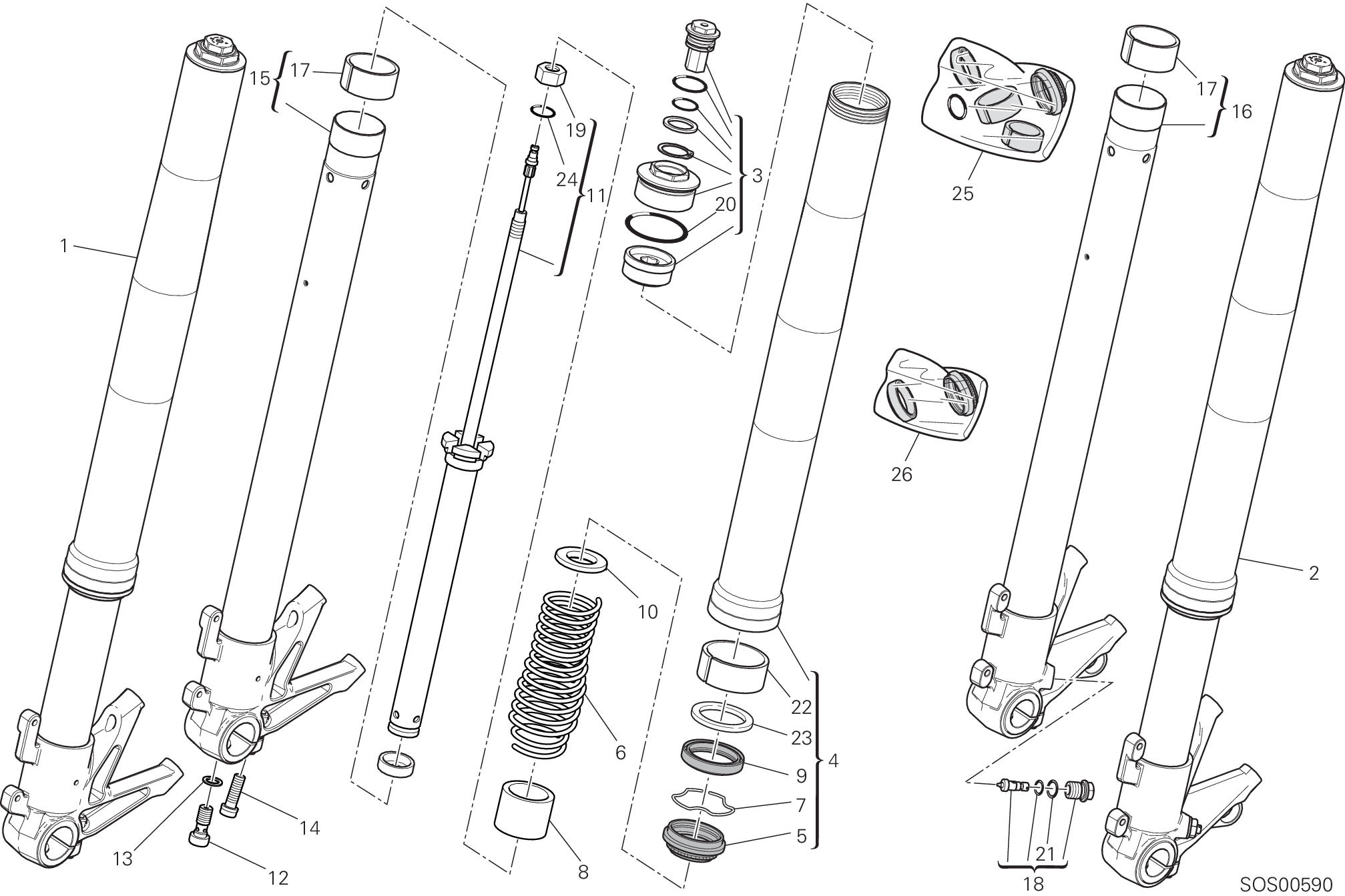Fourche avant