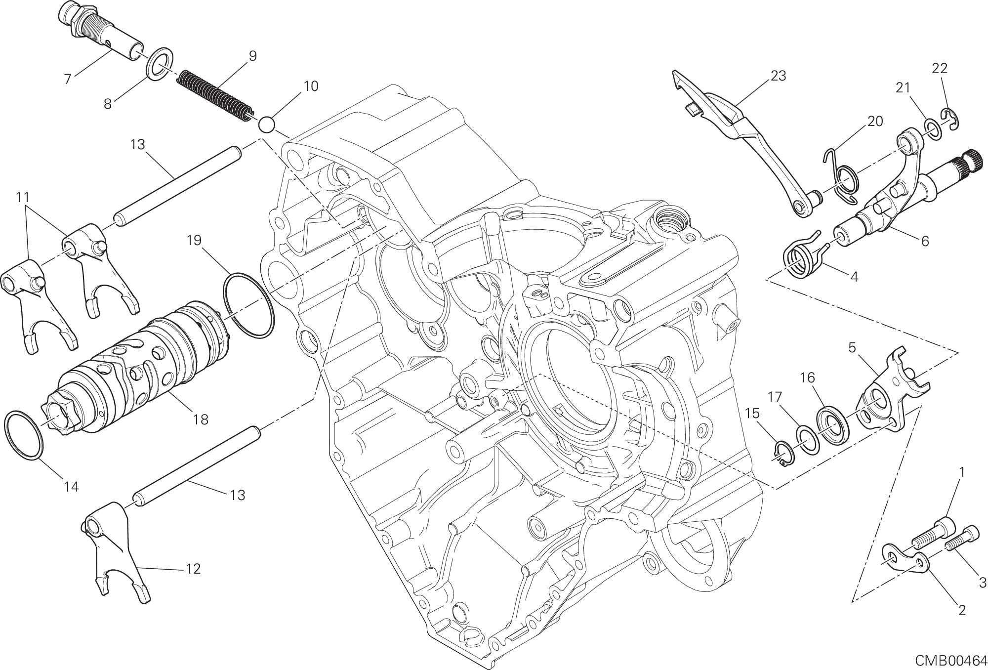 Tambour changement vitesse - fourchette