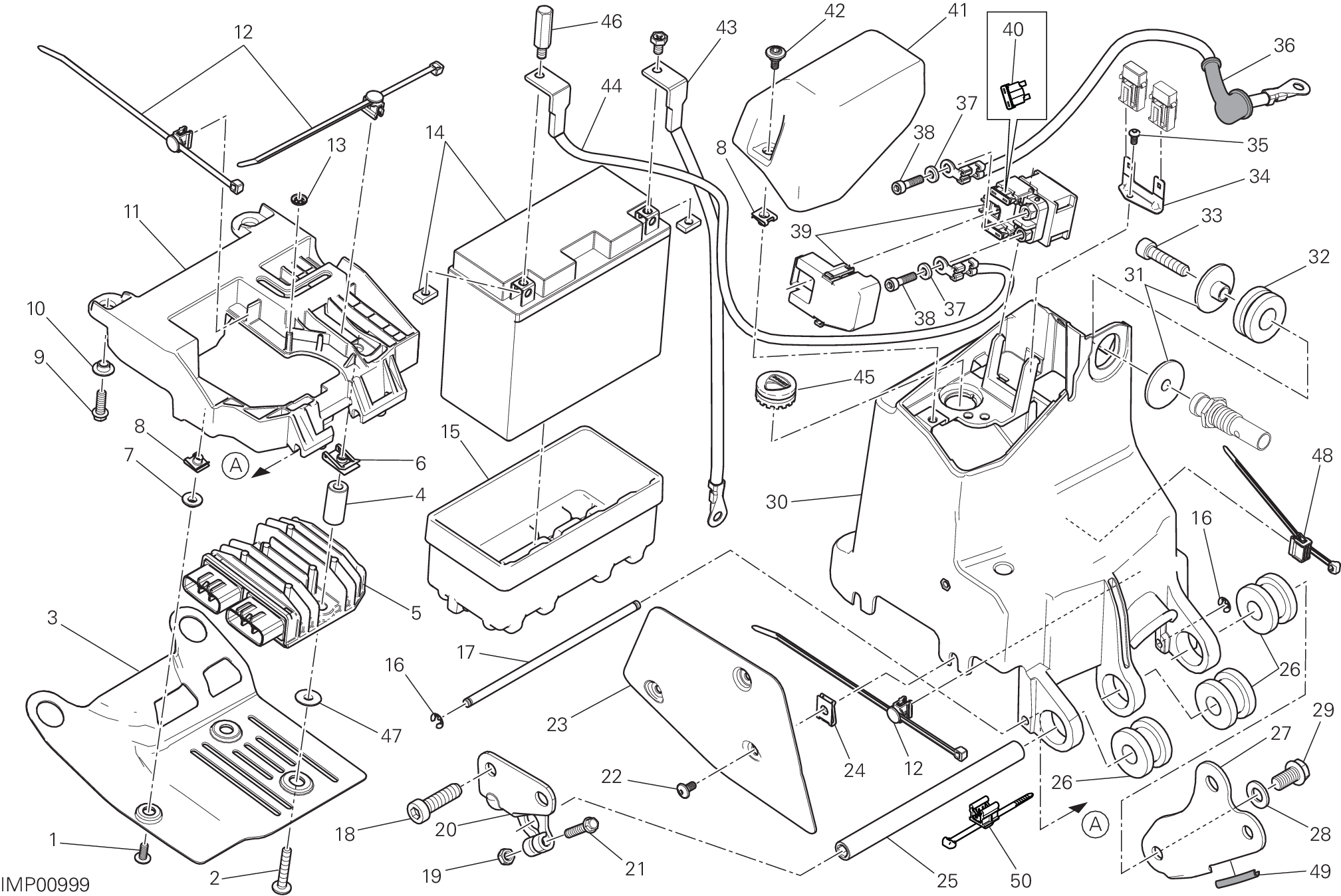 Support batterie