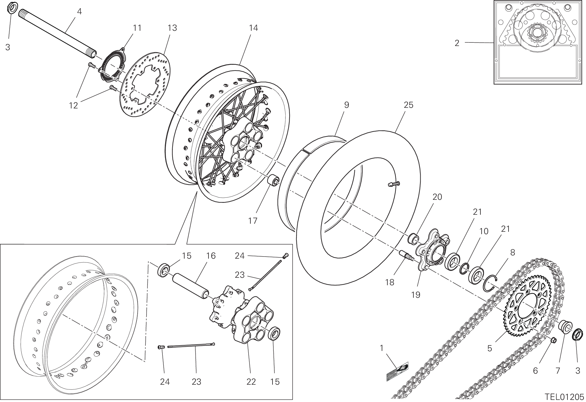 Roue arrière