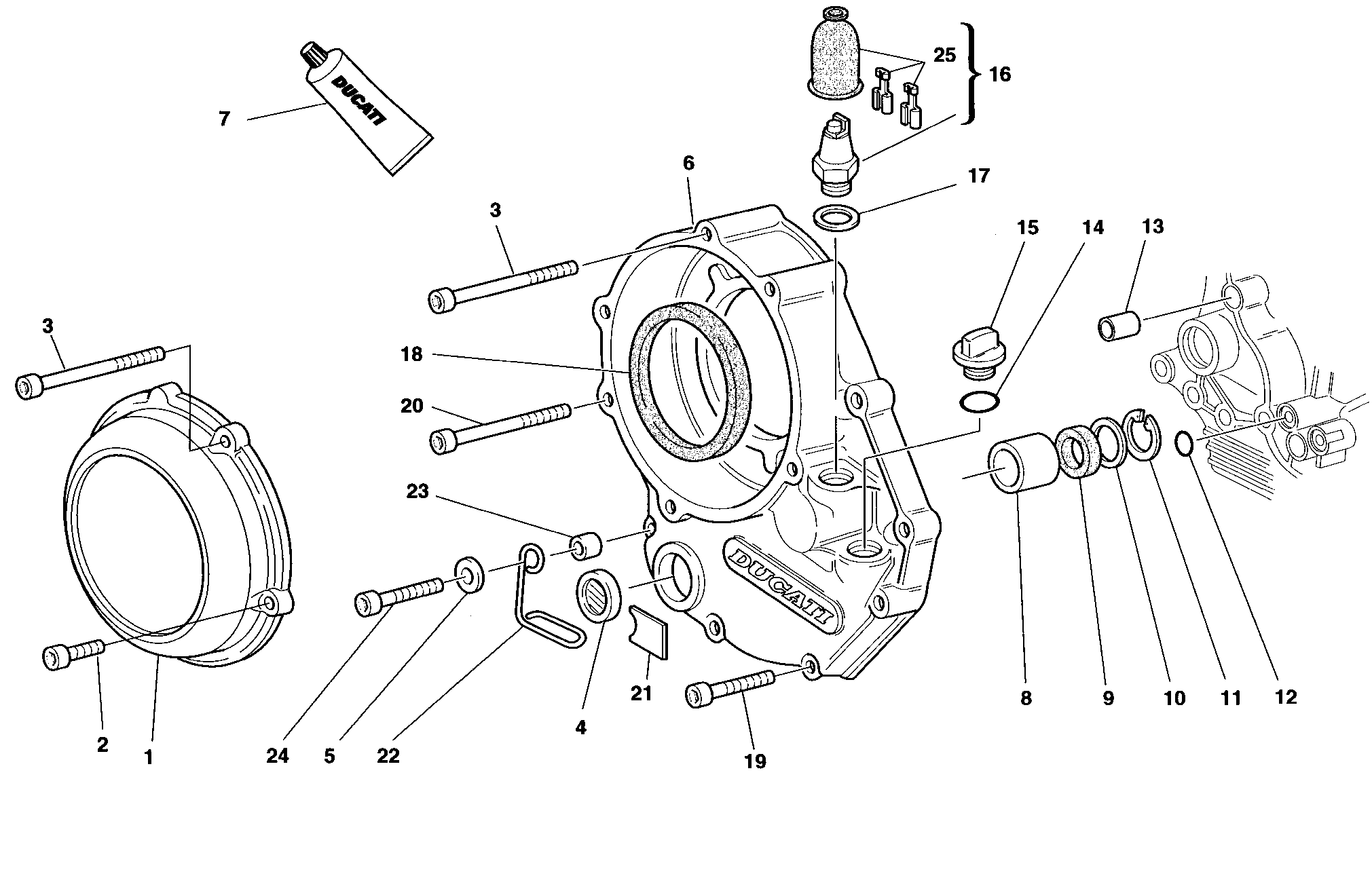 Couvercle embrayage