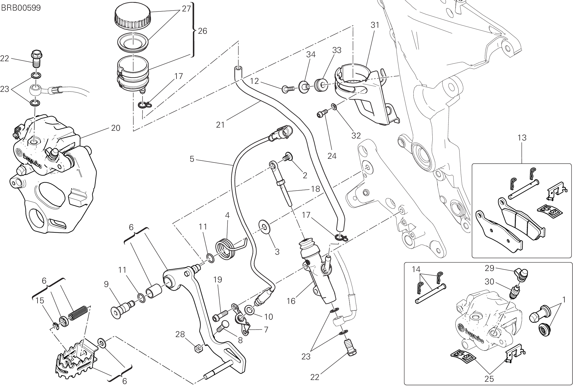 Systeme de frein arrière