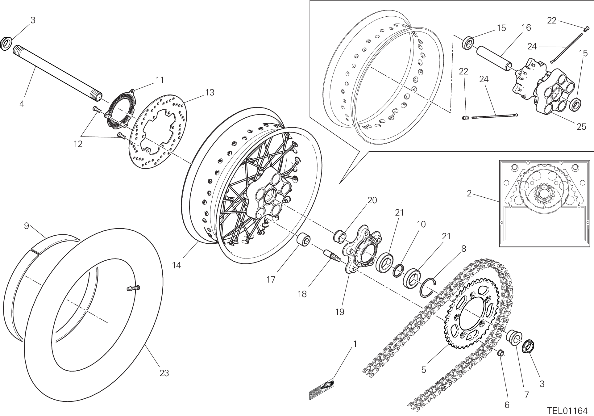 Roue arrière