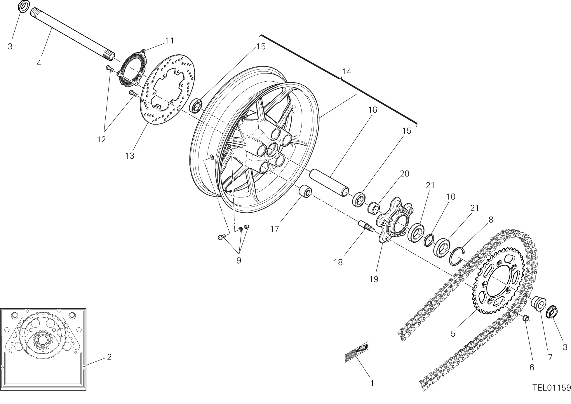 Roue arrière