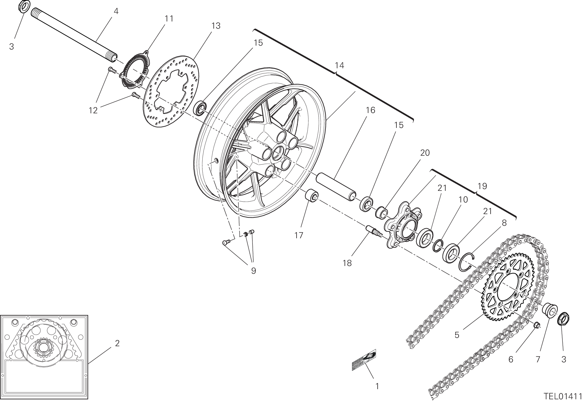 Roue arrière