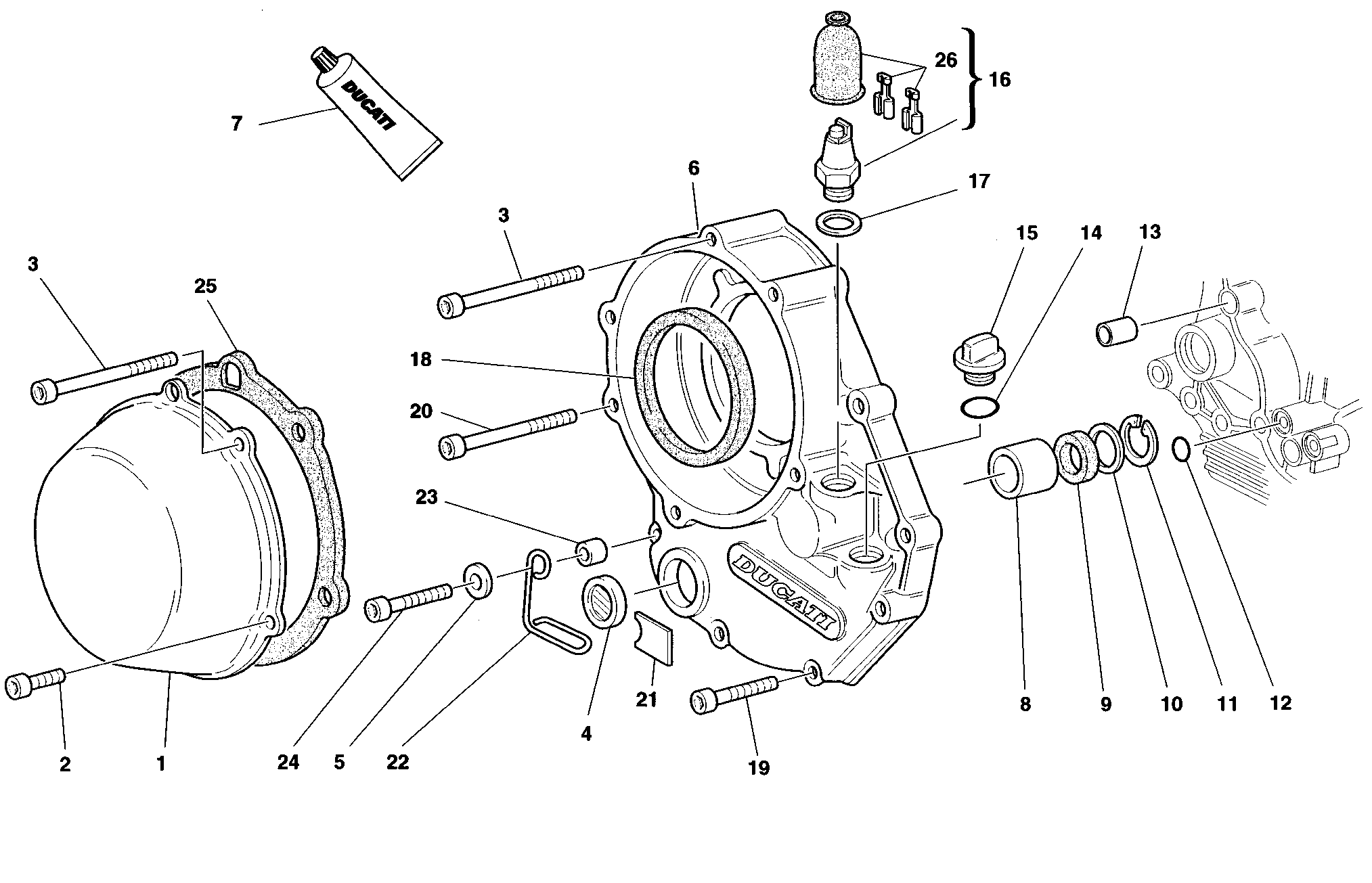 Couvercle embrayage