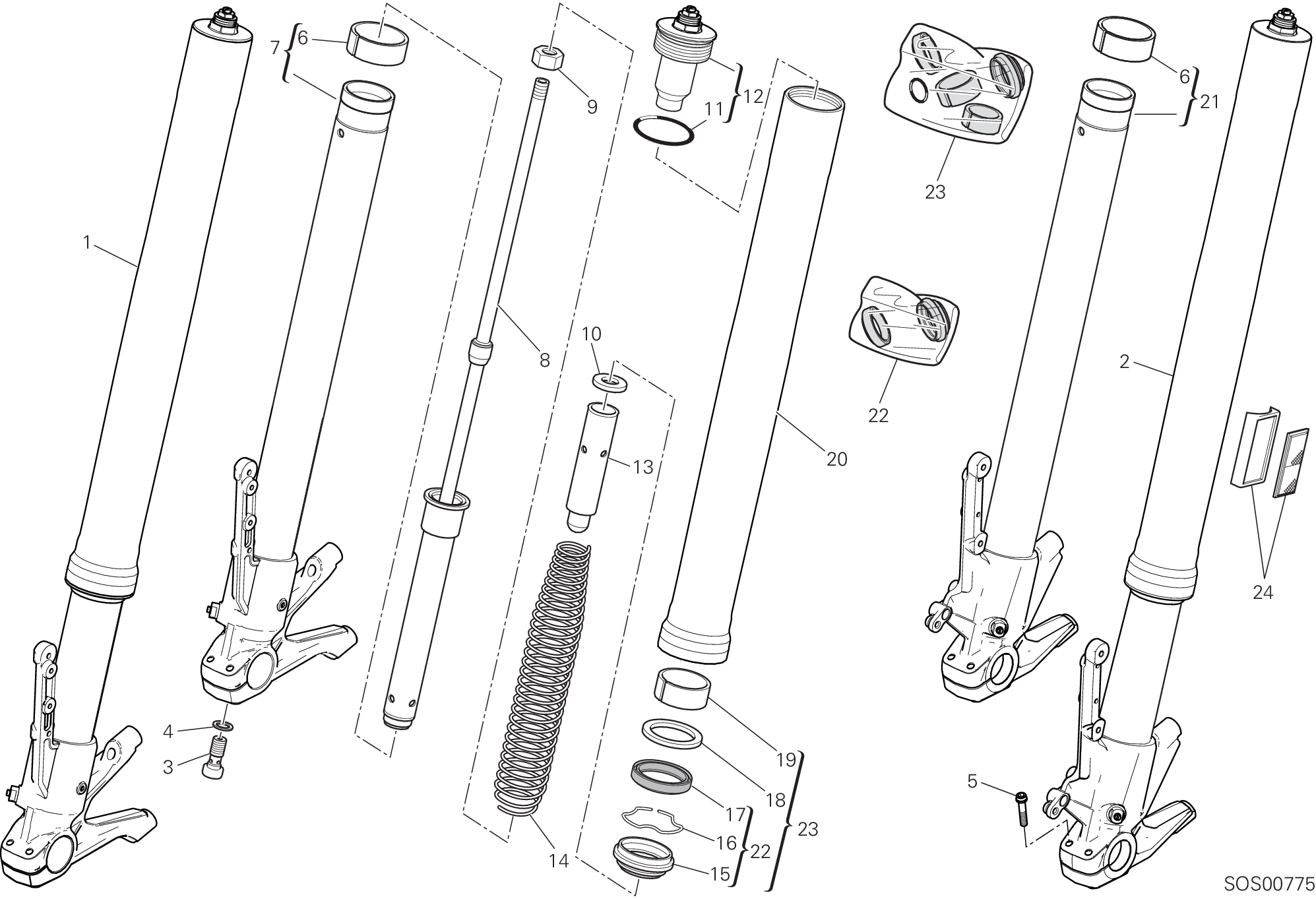 Fourche avant