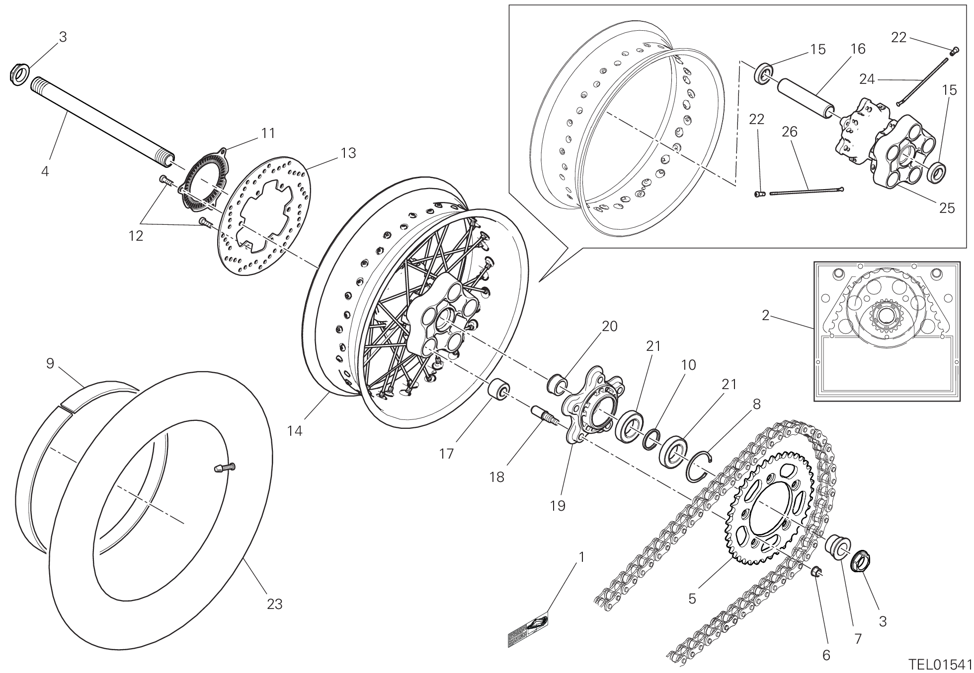 Roue arrière