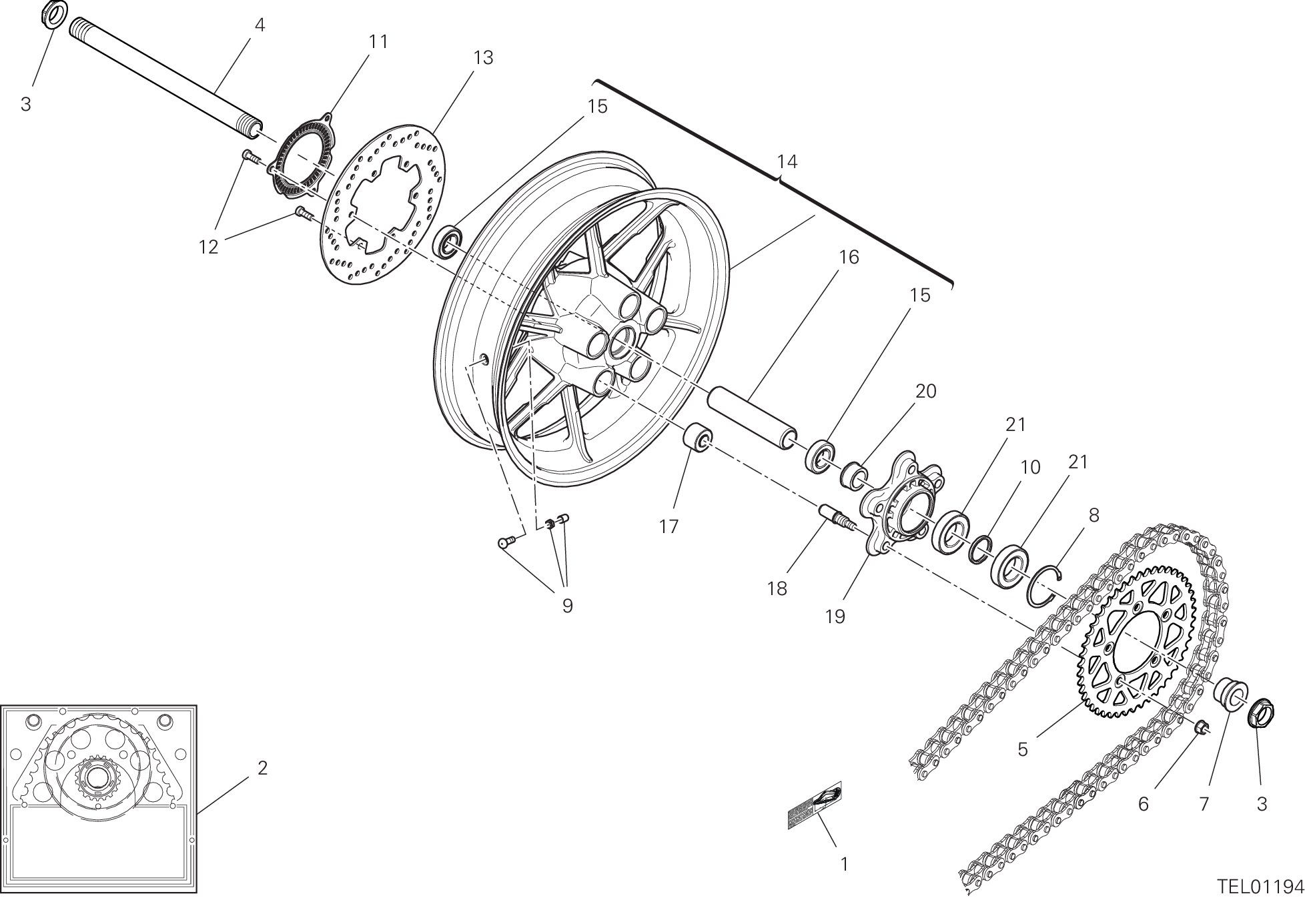 Roue arrière