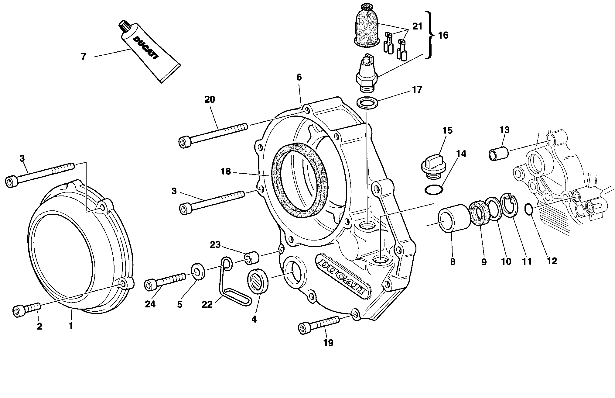 Couvercle embrayage