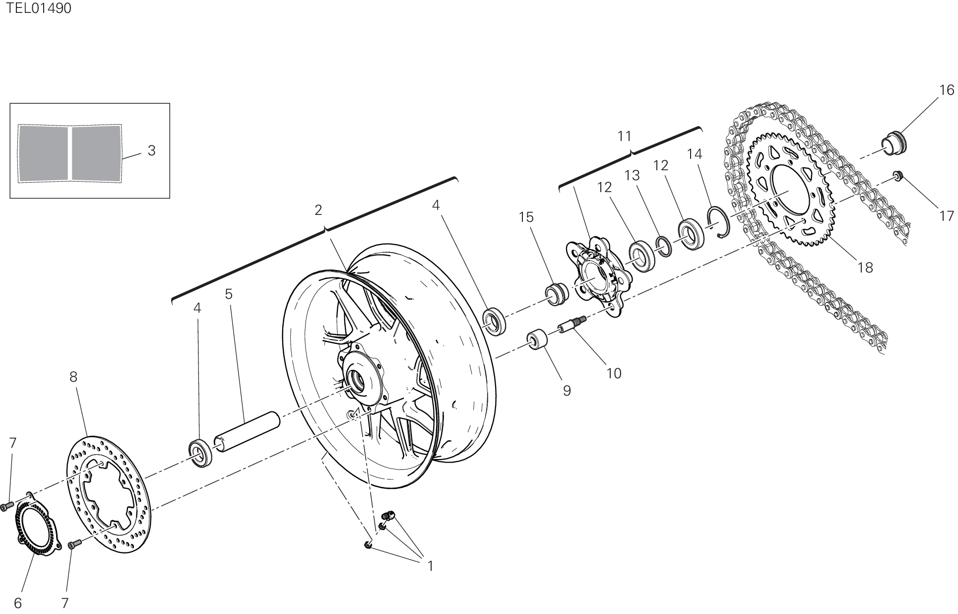 Roue arrière