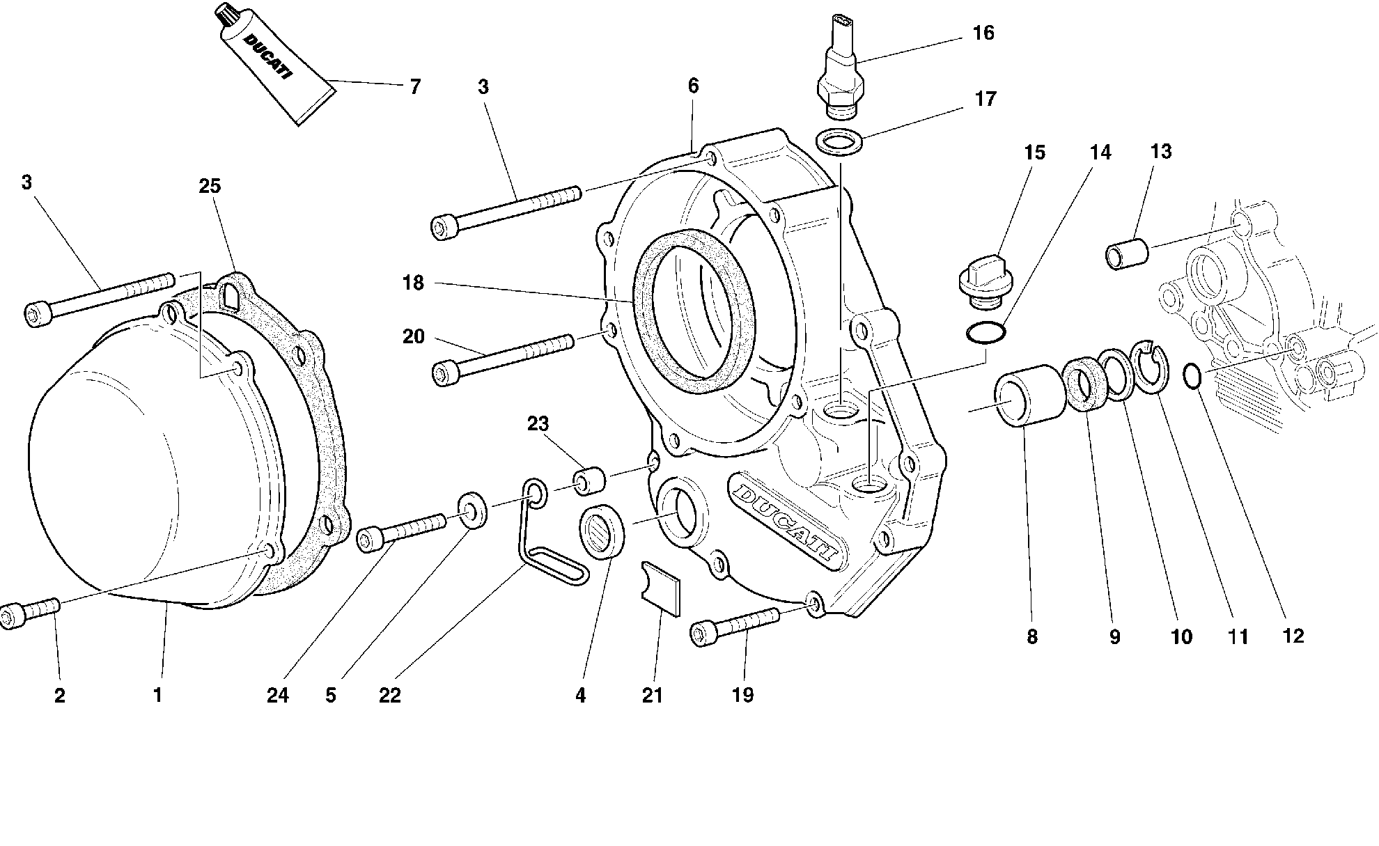 Couvercle embrayage