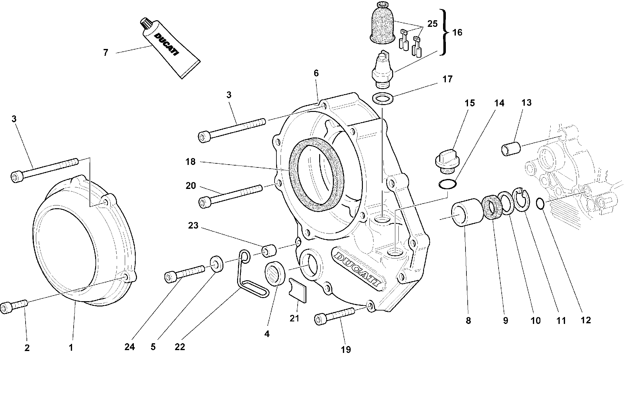 Couvercle embrayage