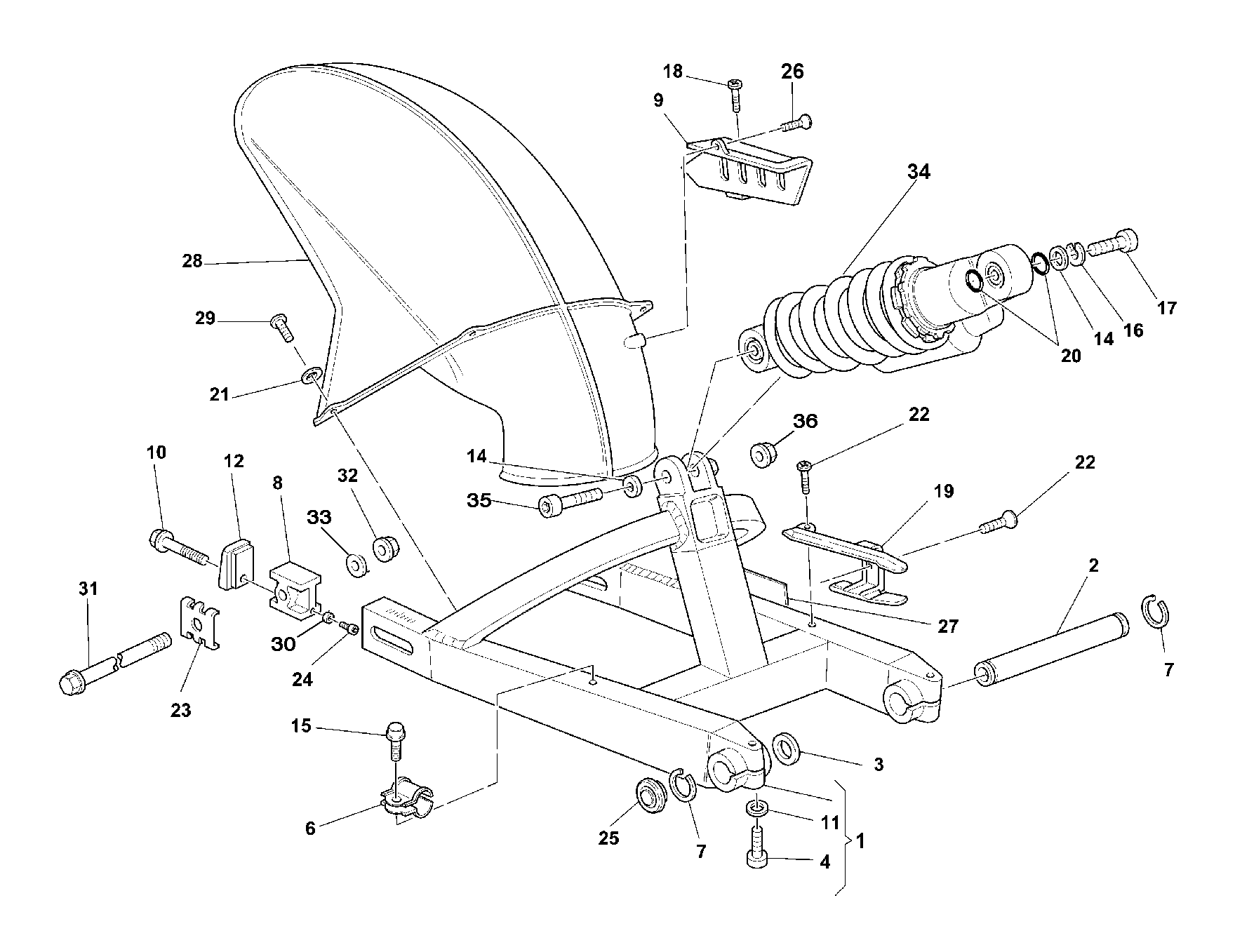 Bras oscillant