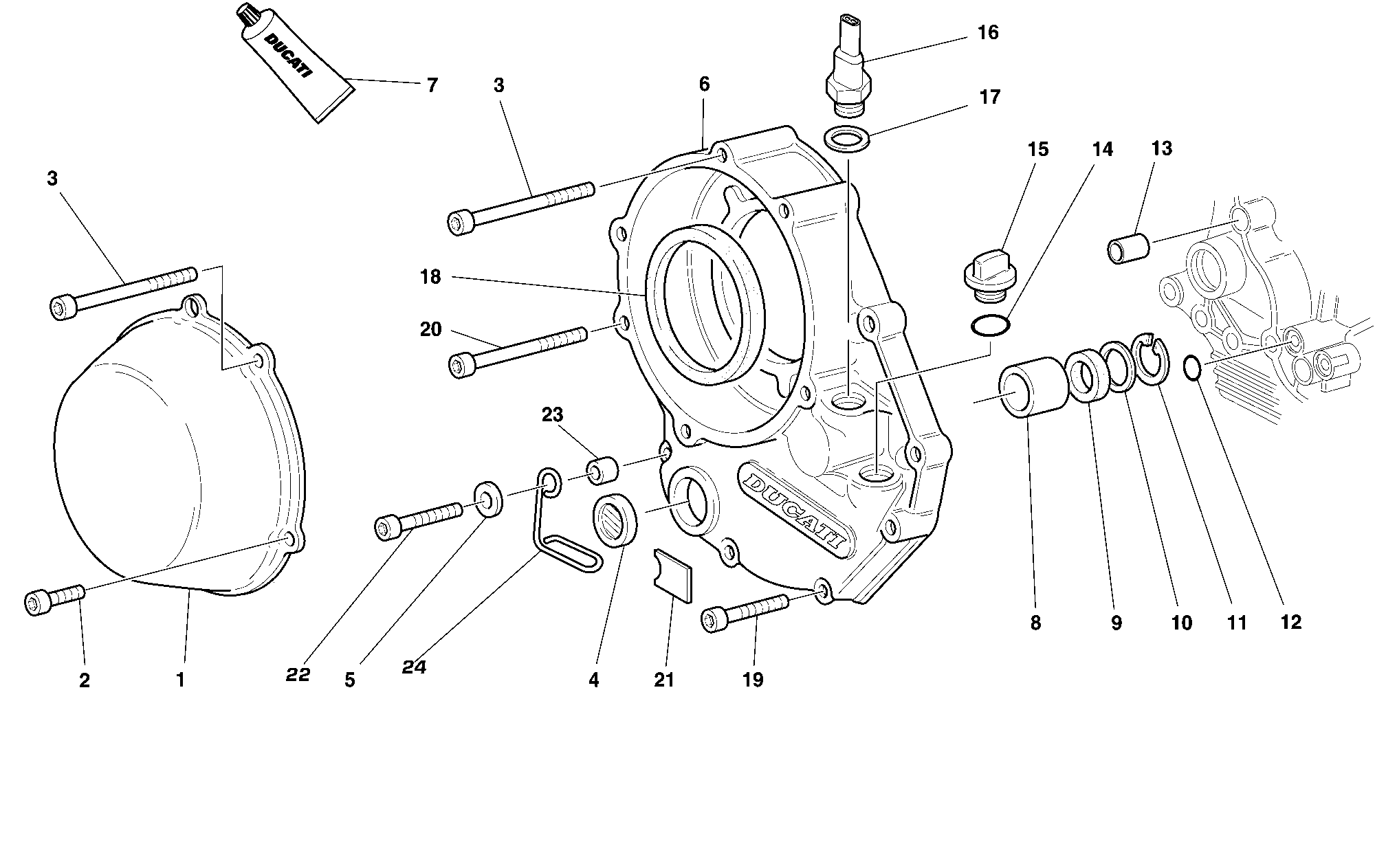 Couvercle embrayage