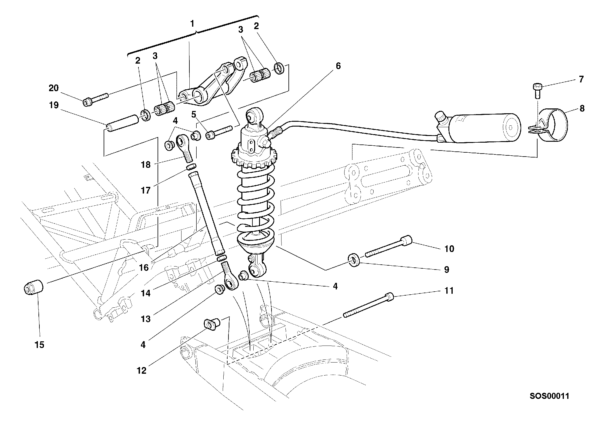 Amortisseur arrière