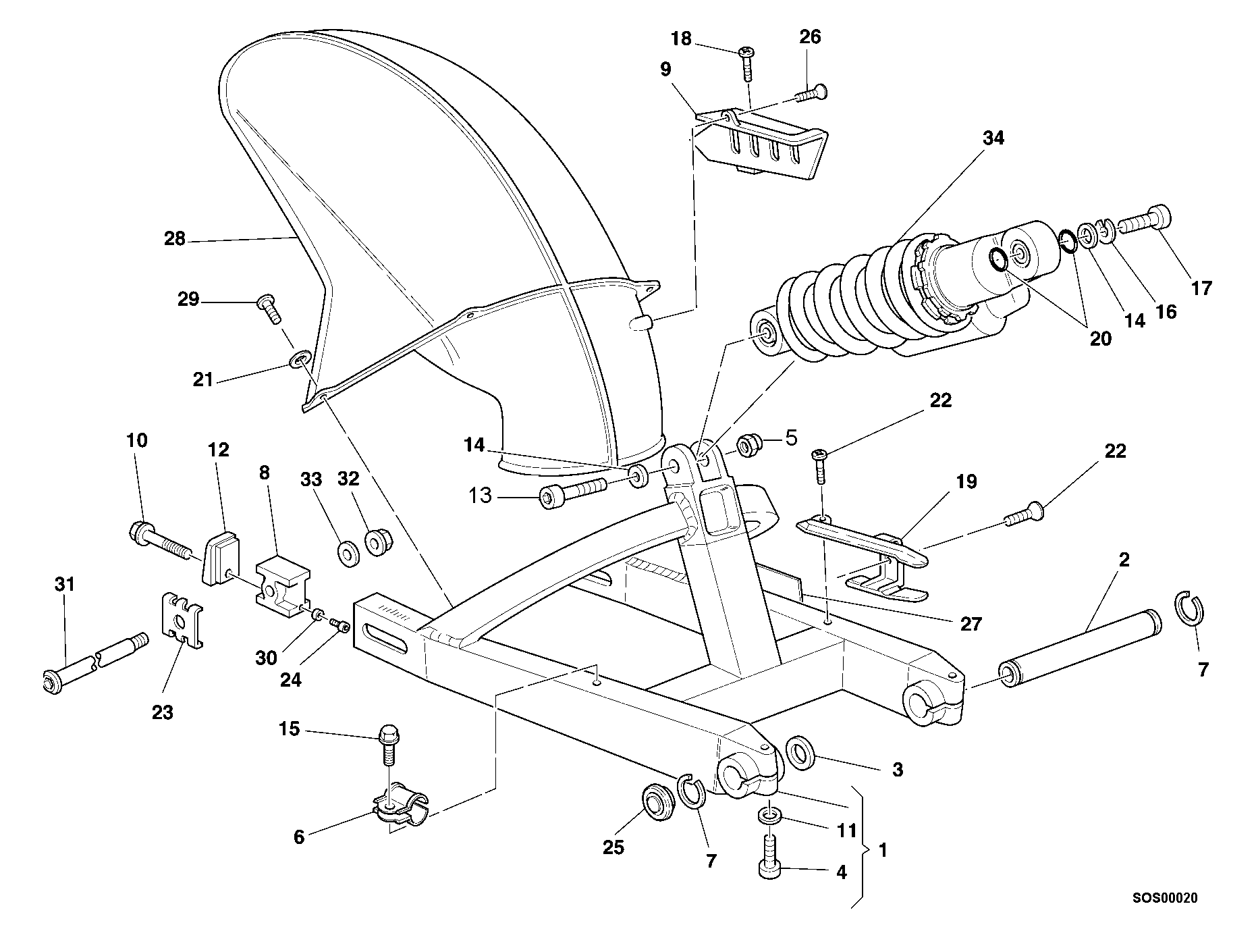 Bras oscillant
