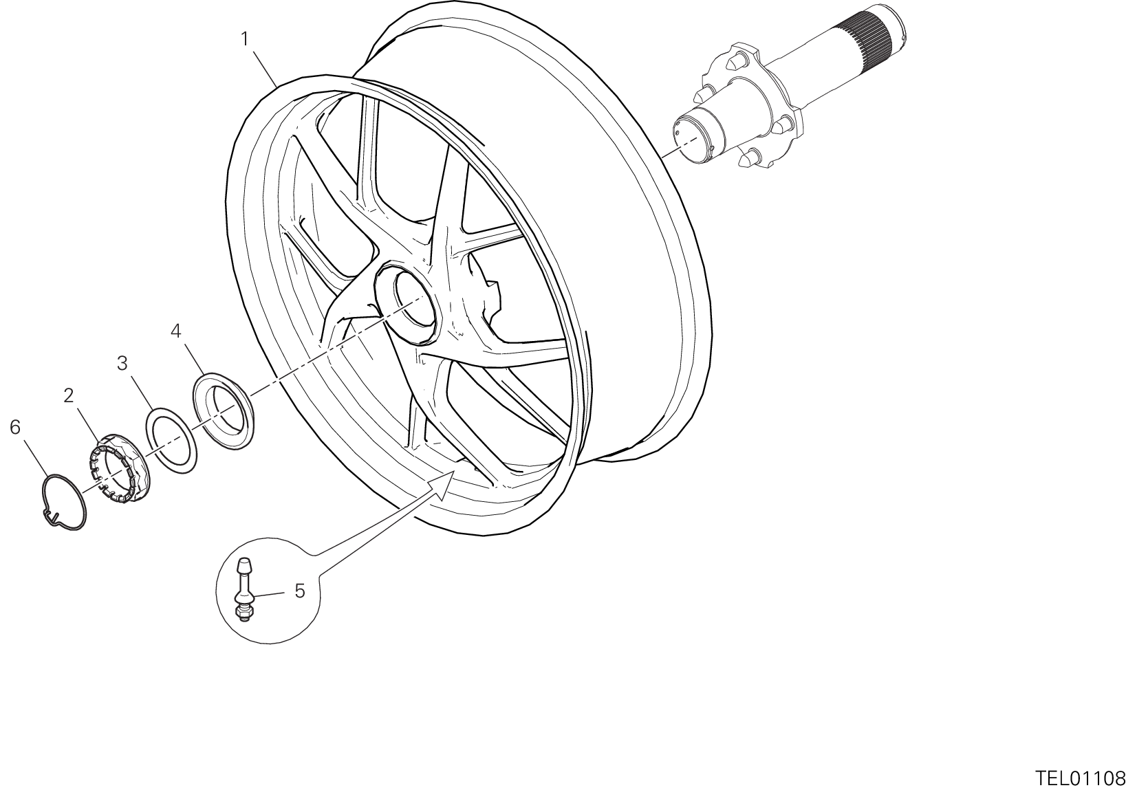 Roue arrière