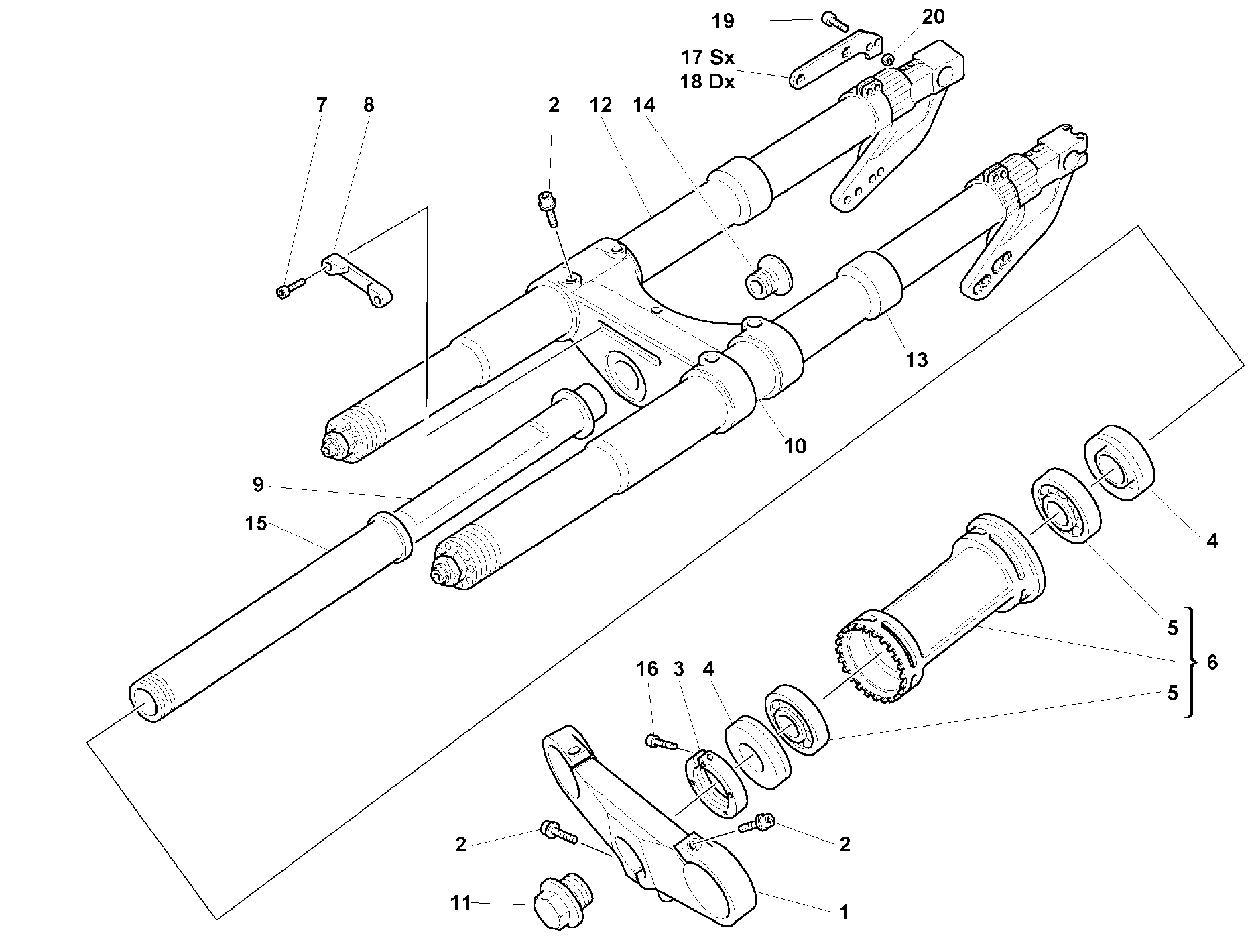 Fourche avant