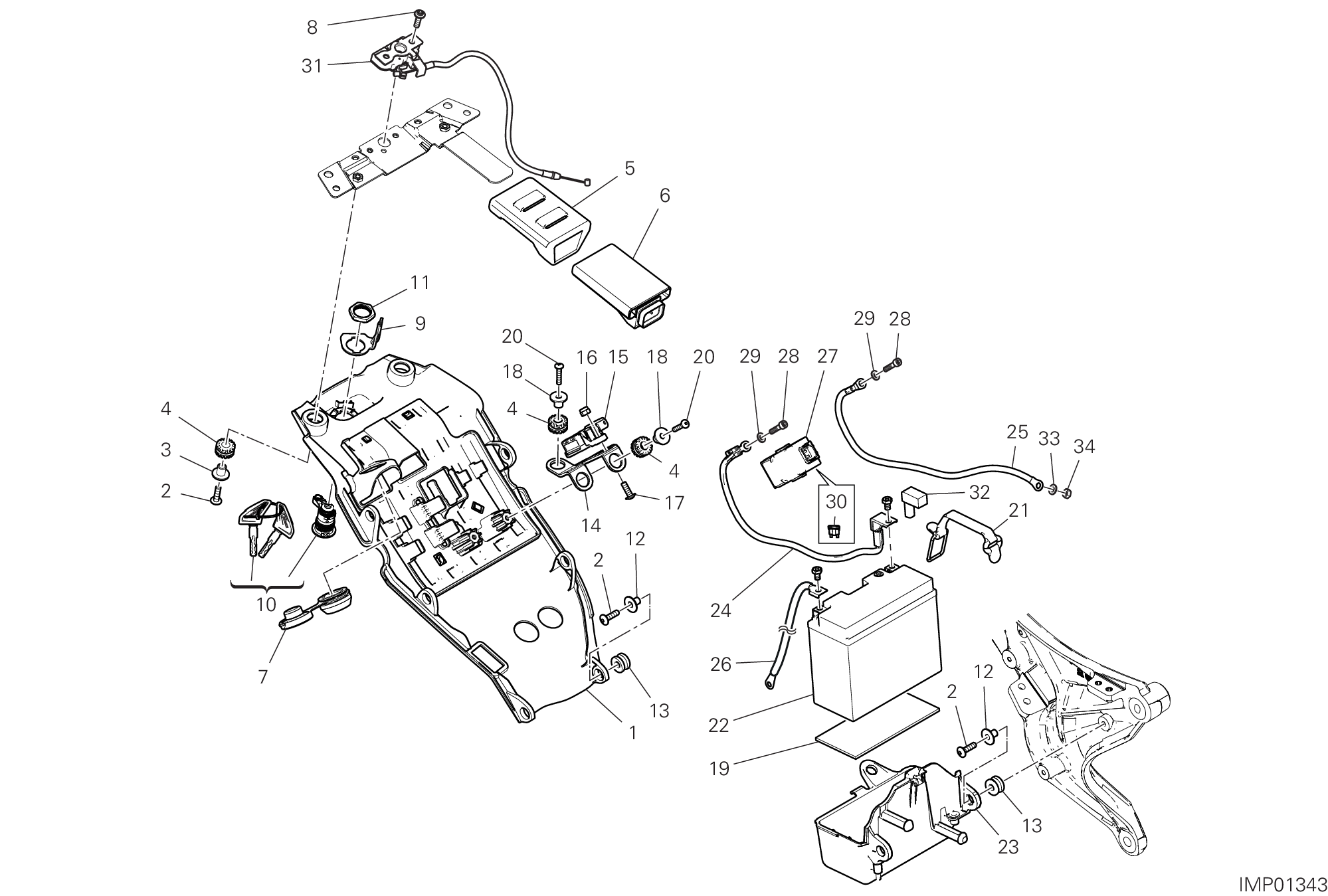 Support batterie