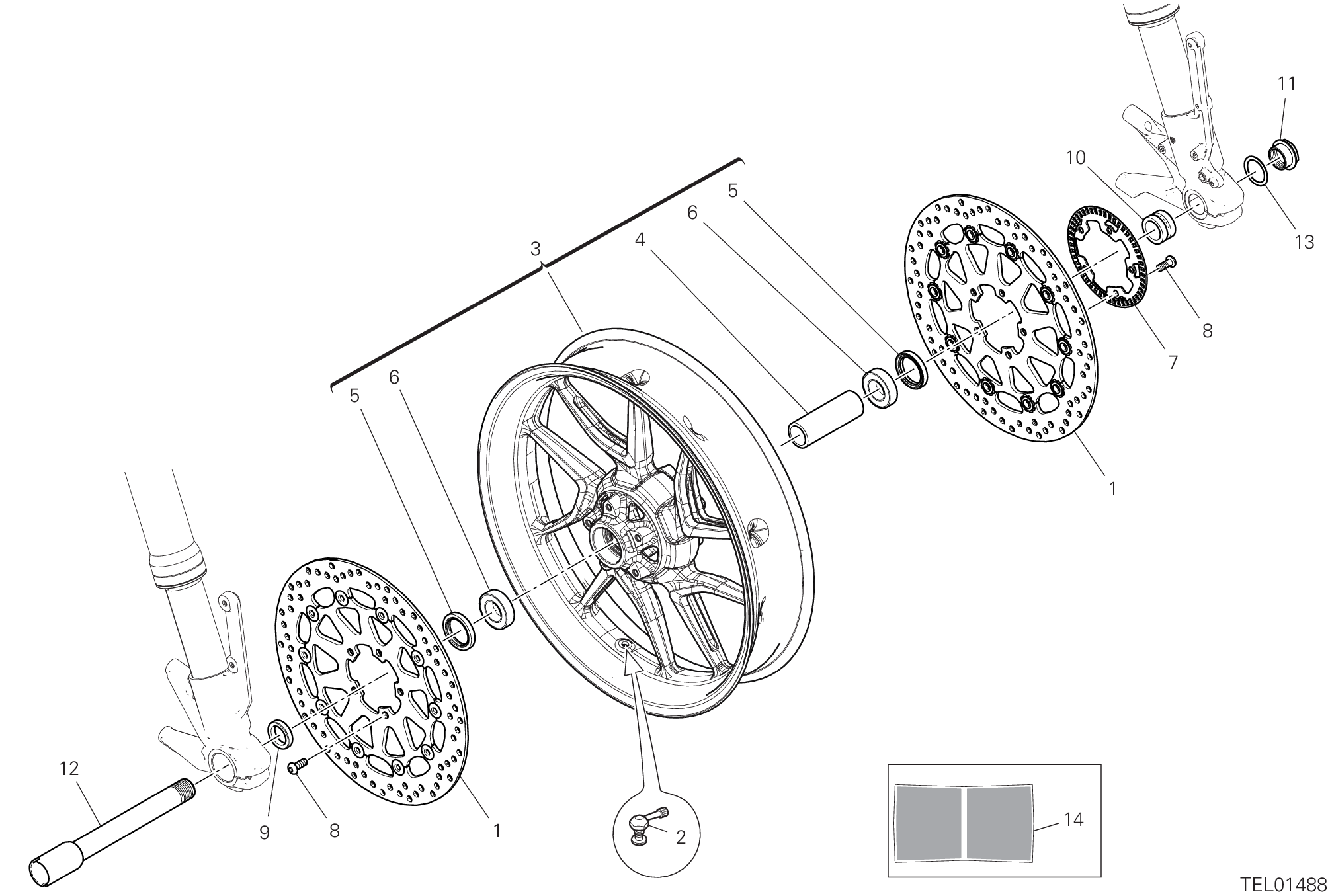 Roue avant