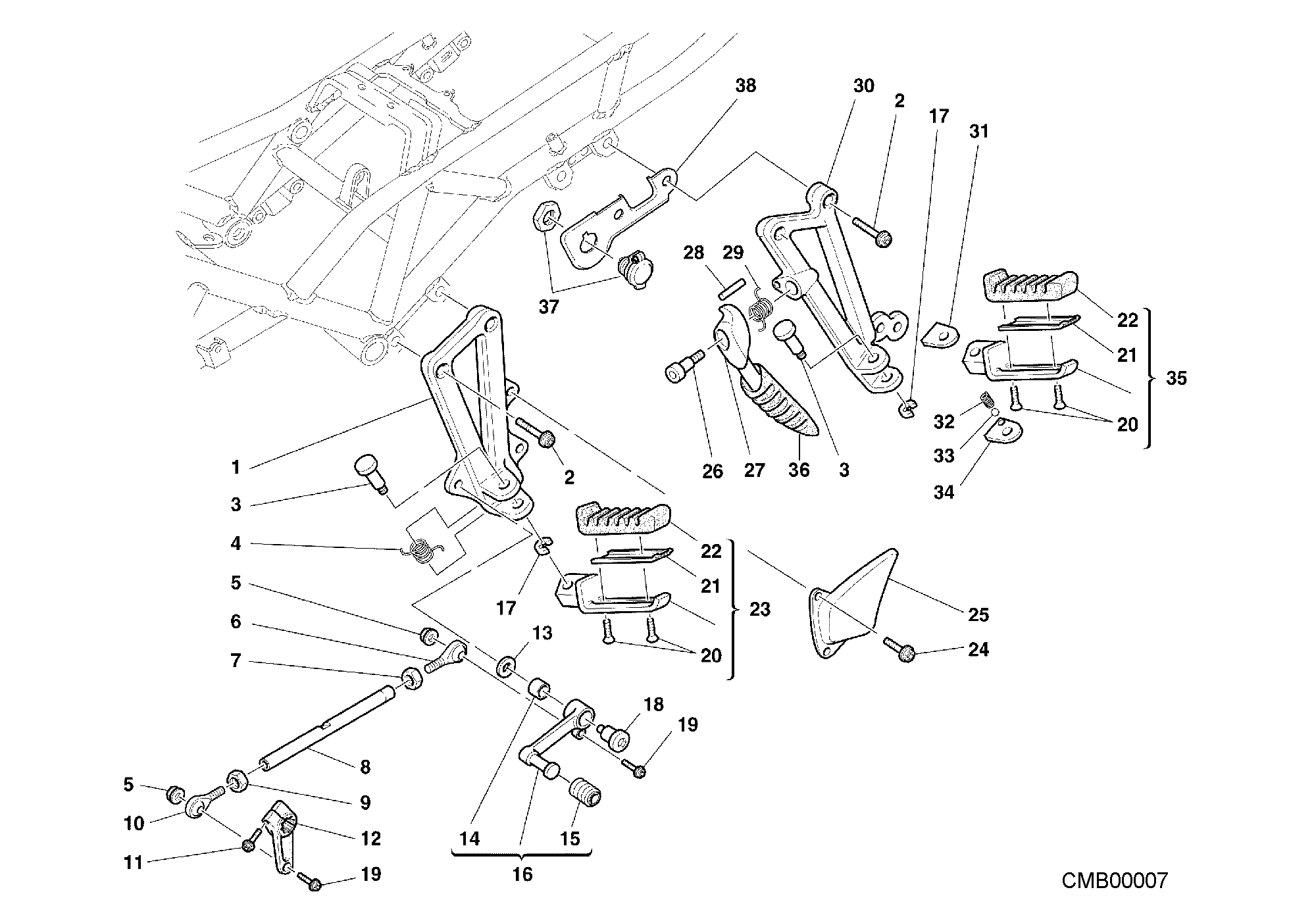Repose-pied gauche
