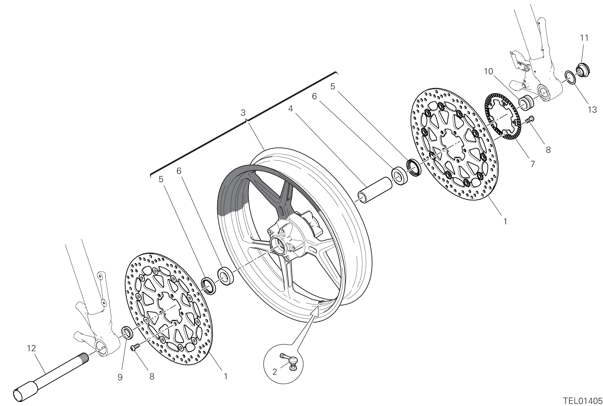 Roue avant