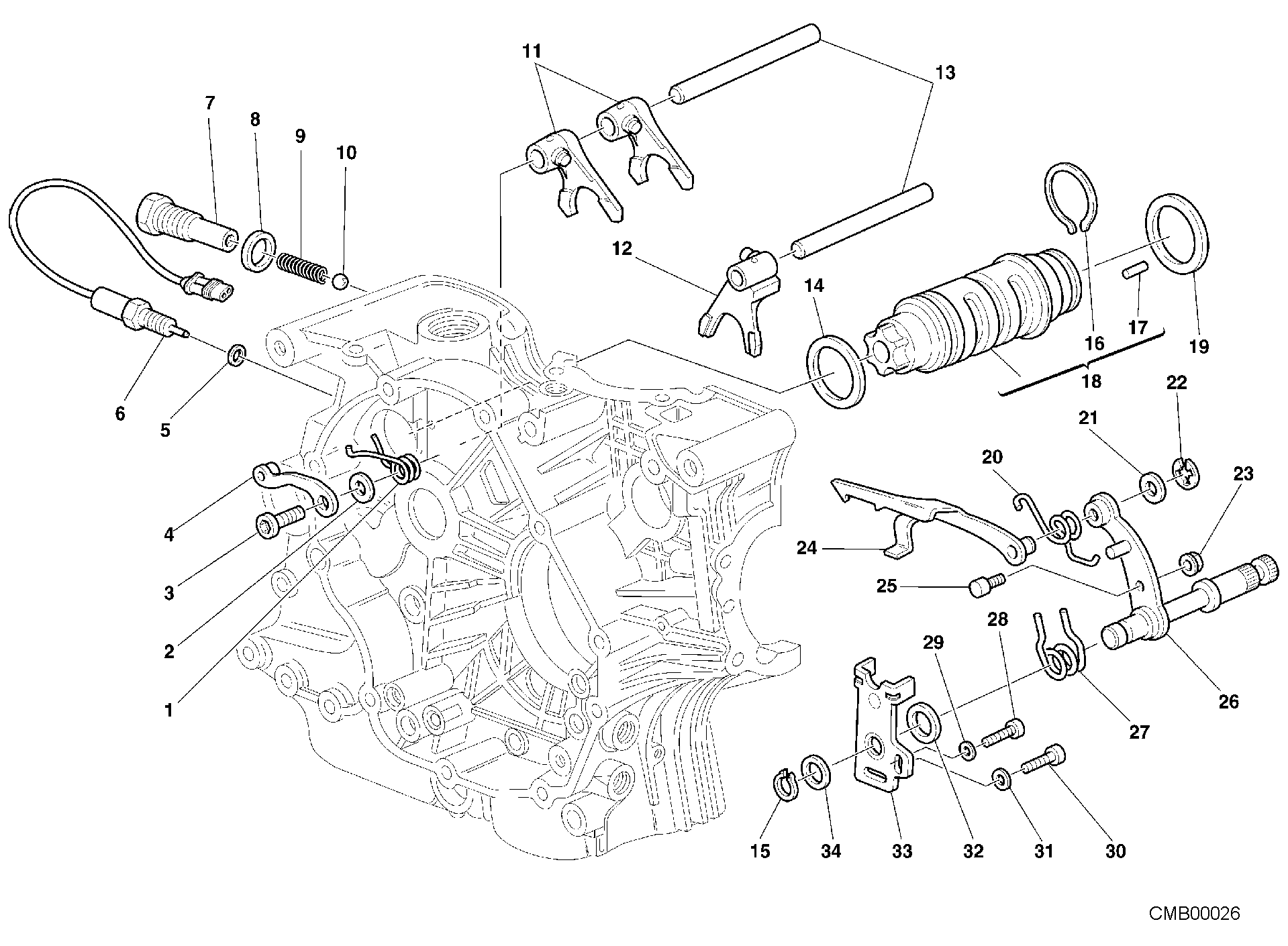 Arbre sélecteur de vitesses