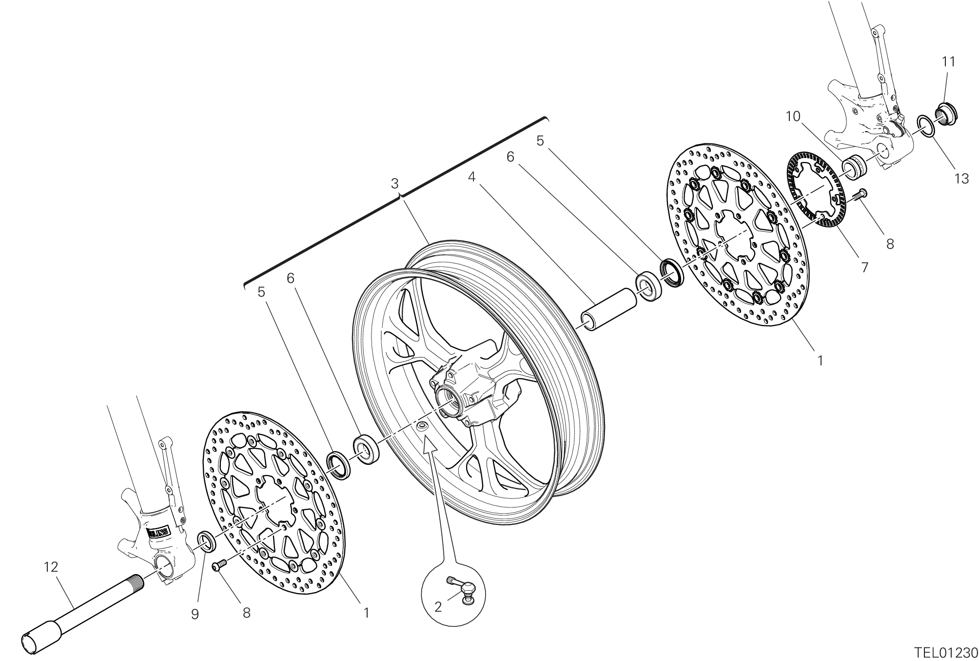 Roue avant