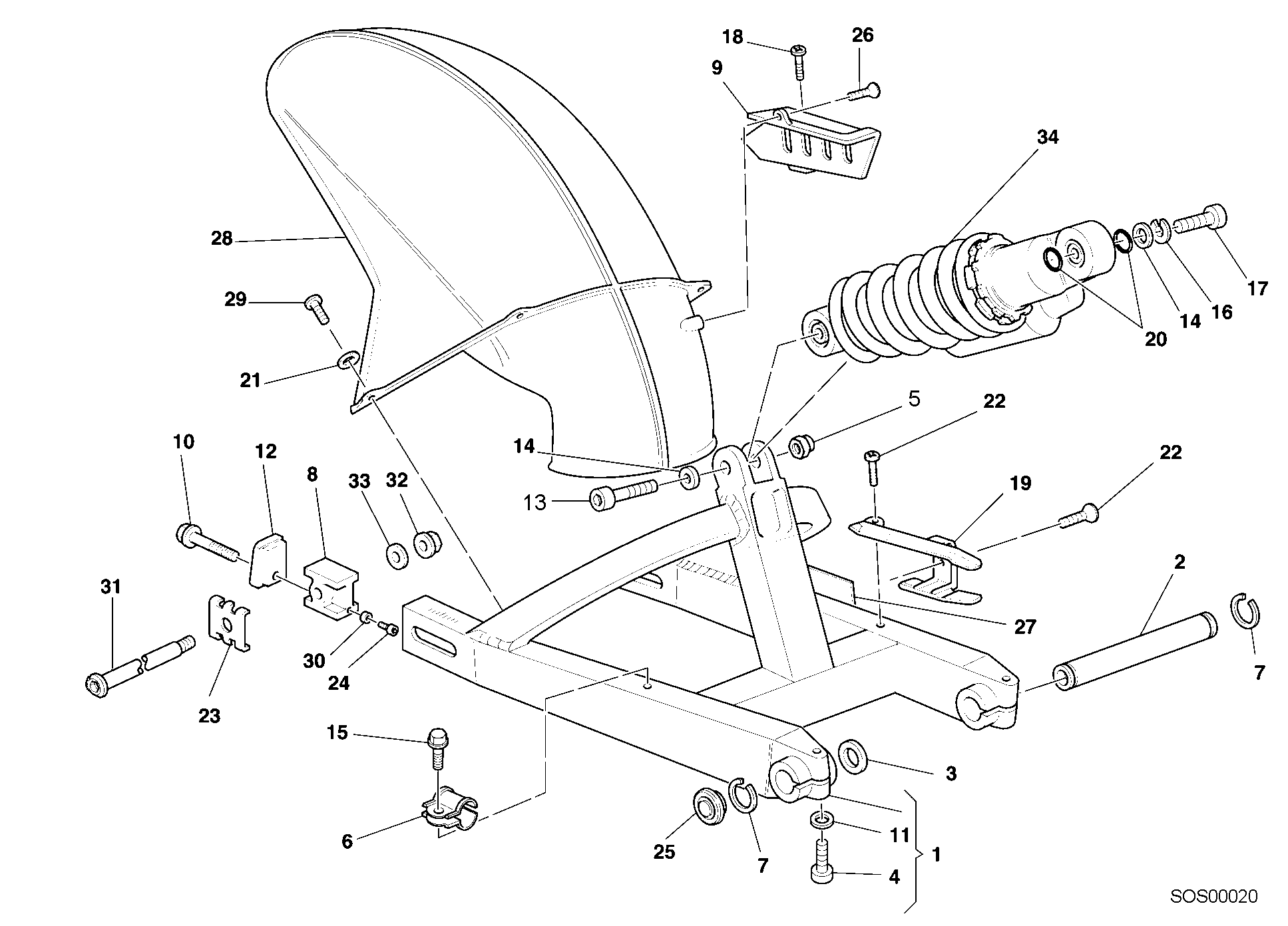 Bras oscillant