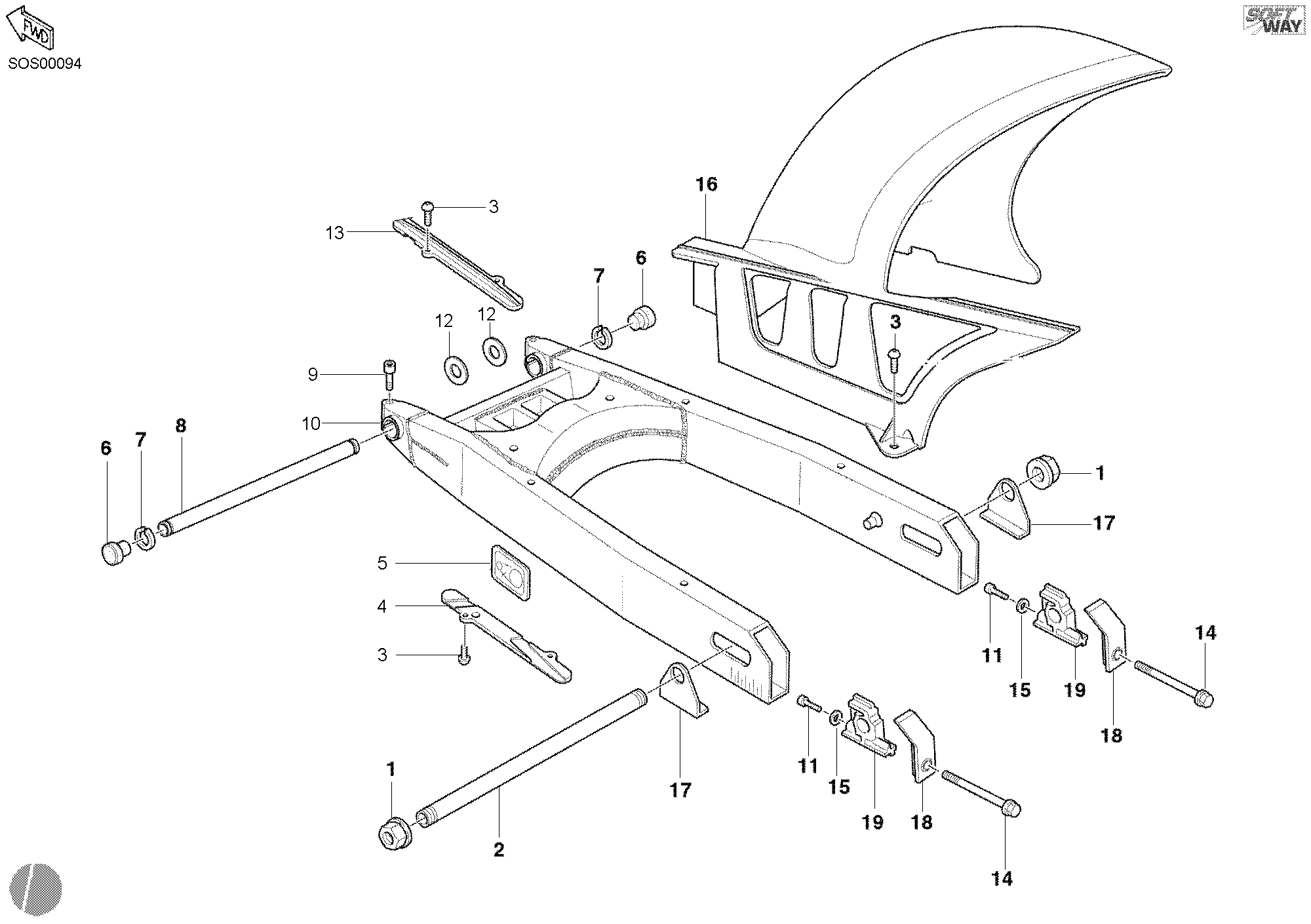 Bras oscillant